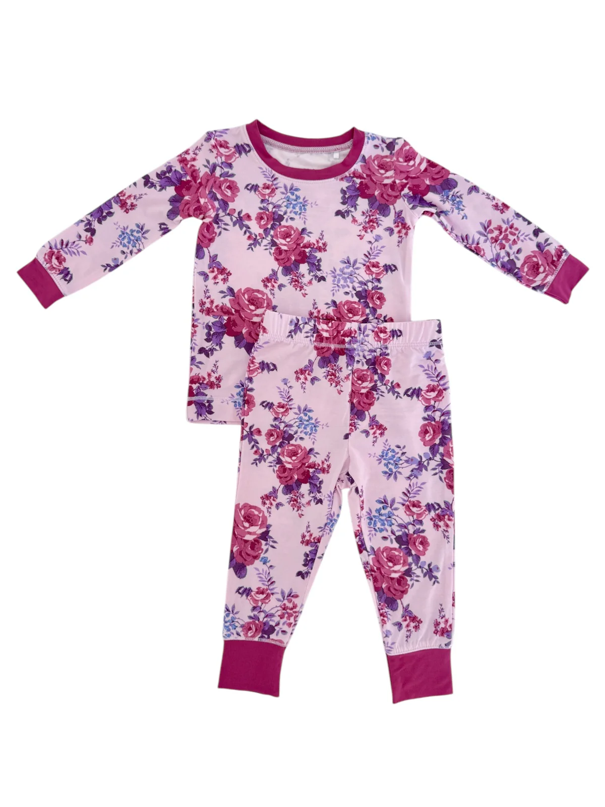 Long Sleeve 2-Piece Lounge Set, Violet Rose - Image 2
