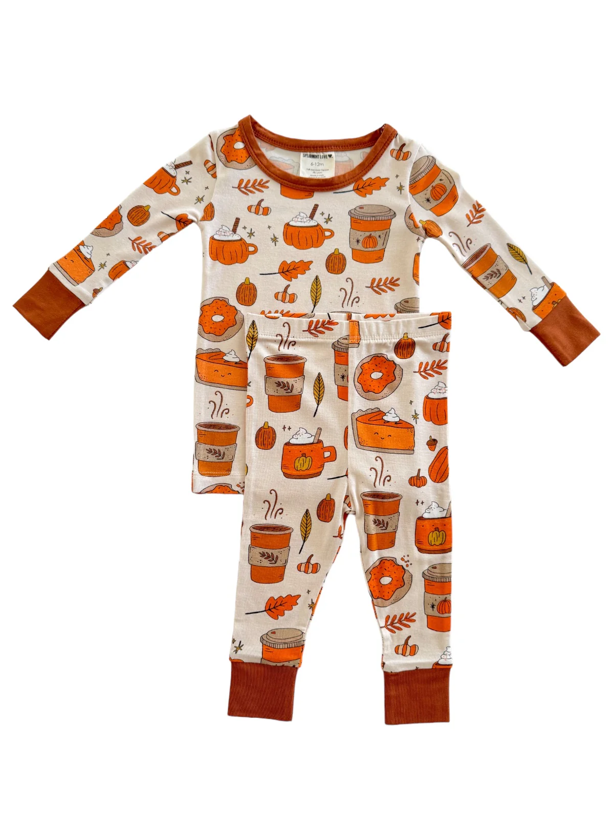 Long Sleeve 2-Piece Set, Pumpkin Spice Latte - Image 2