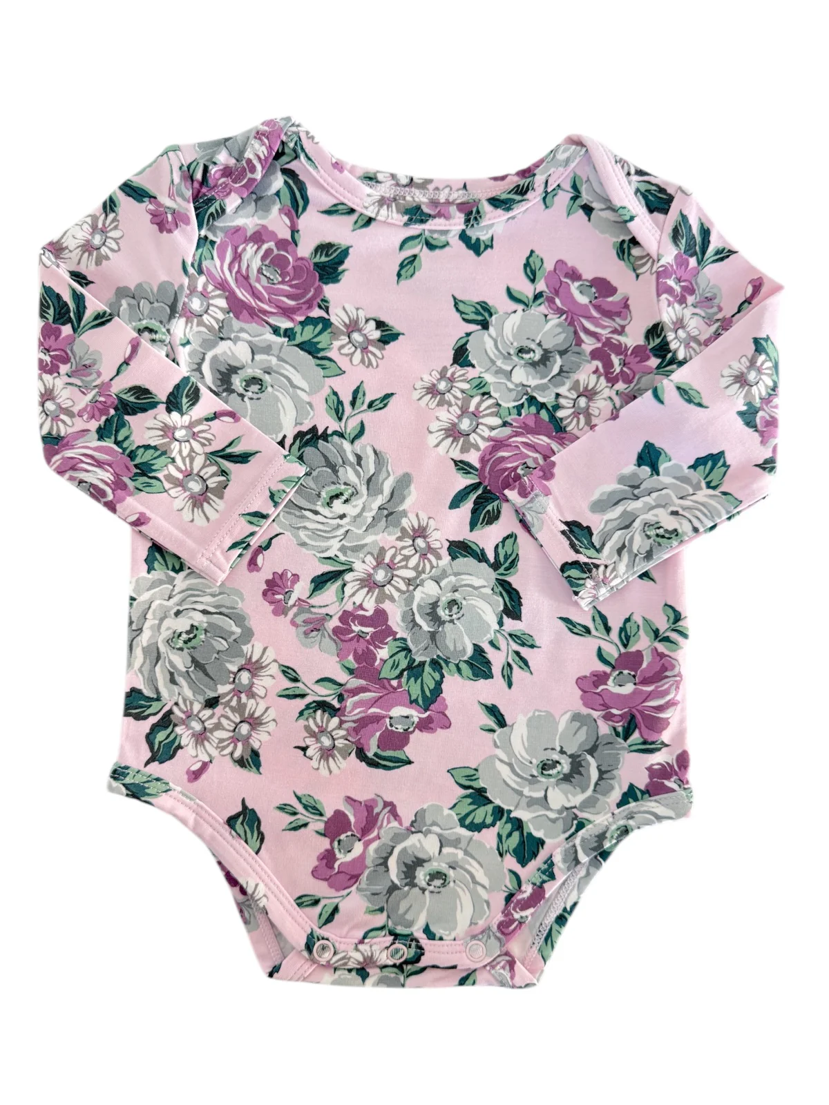Long Sleeve Bodysuit, Blissful Blossoms - Image 2