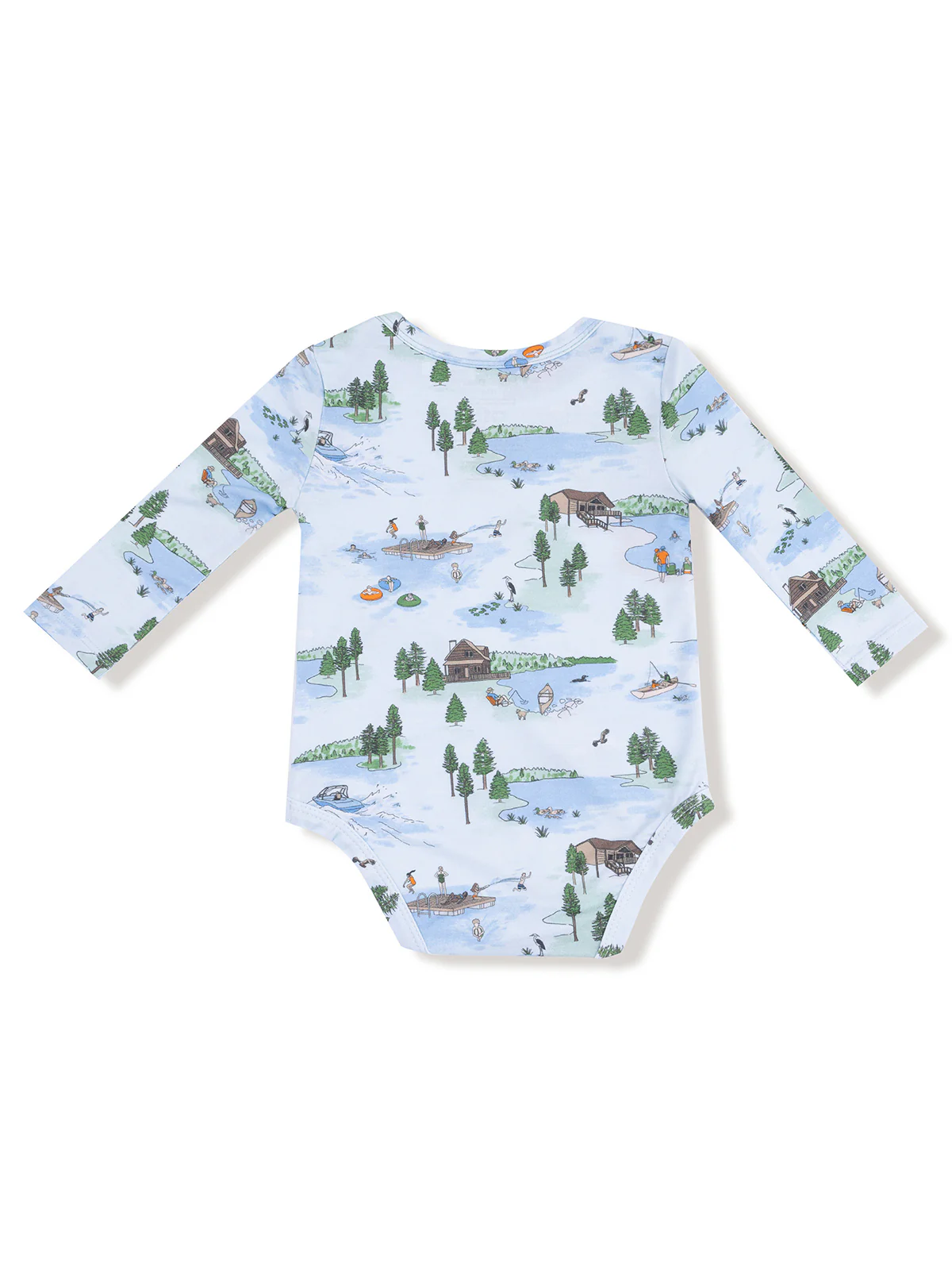 Long Sleeve Bodysuit, Lake Life - Image 2
