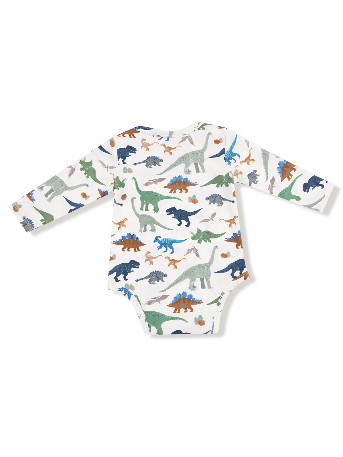 Long Sleeve Bodysuit, Washy Dinos - Image 3