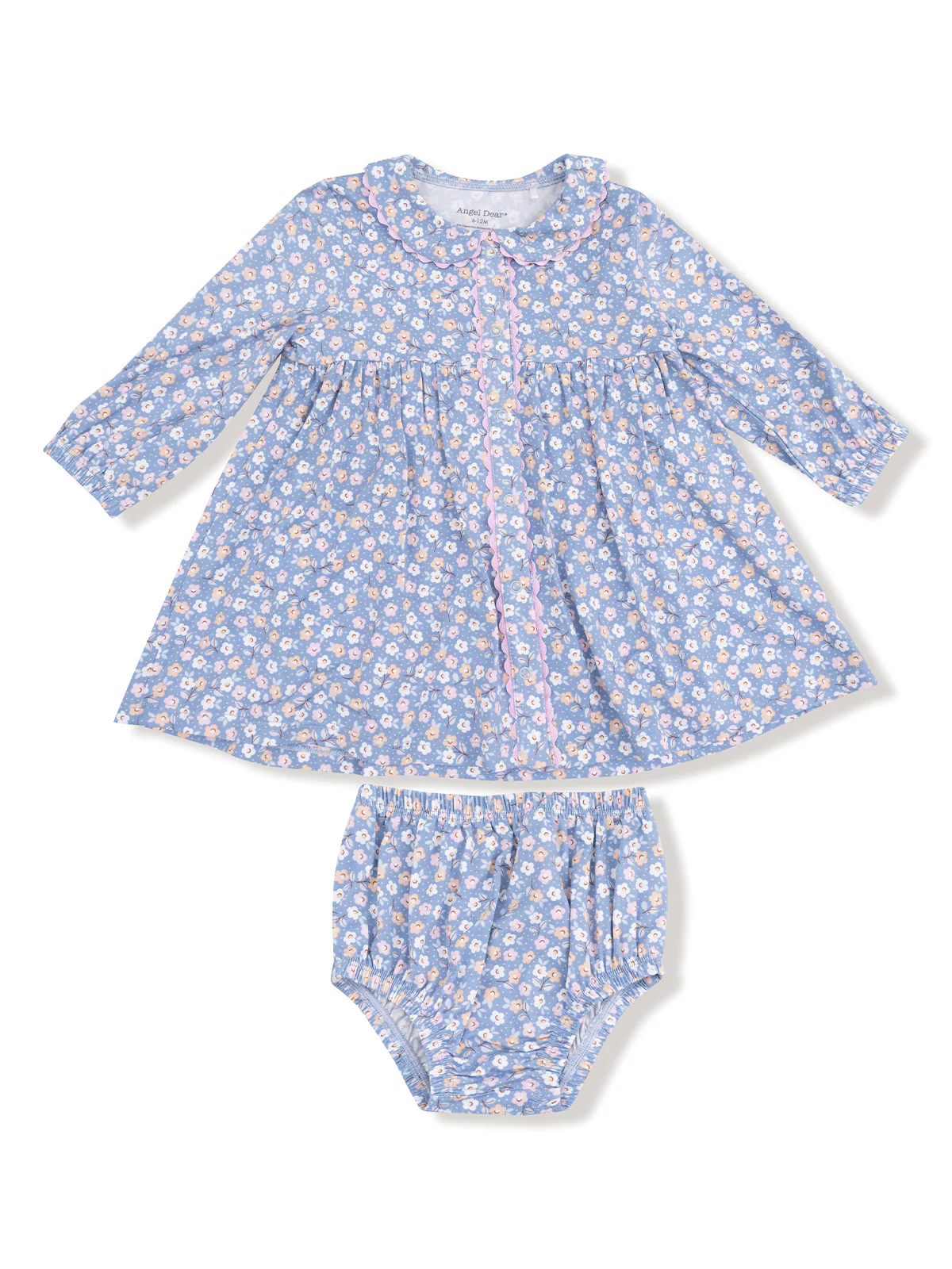 Long Sleeve Jill Ric Rac Dress & Bloomer, Country Calico