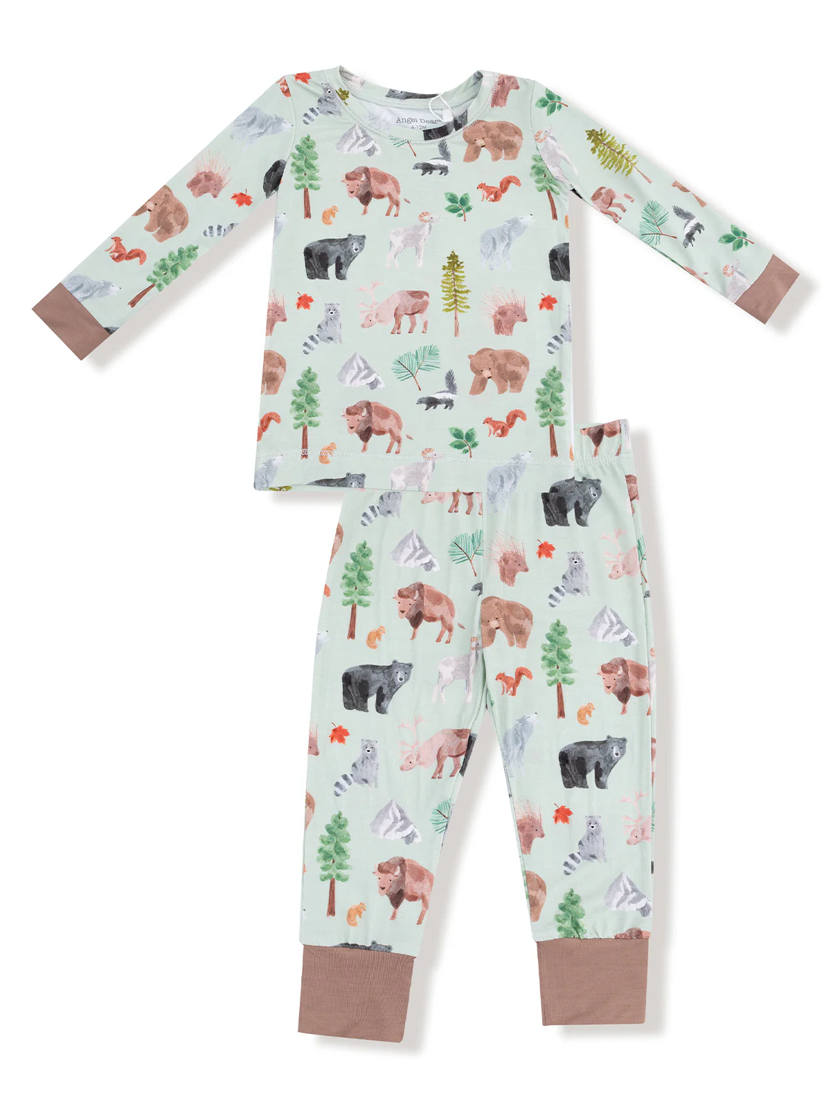 Long Sleeve Loungewear Set, American Woodland Animals