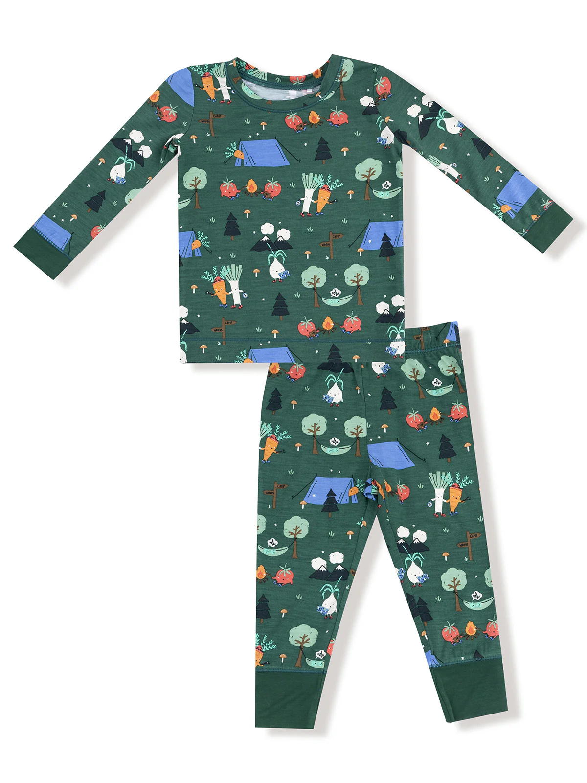 Long Sleeve Loungewear Set, Camping Veggies
