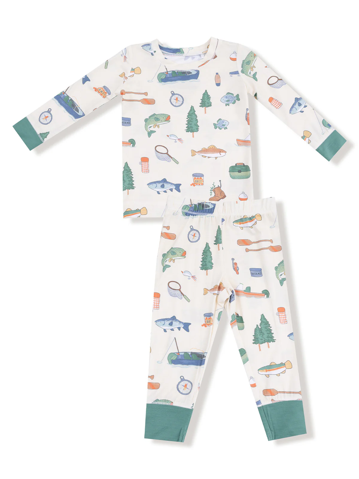 Long Sleeve Loungewear Set, Fishing Things