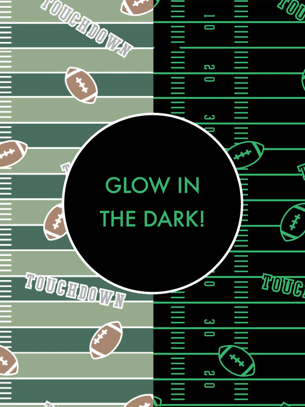 Long Sleeve Bodysuit, Football Field Glow-in-the-Dark - Image 2