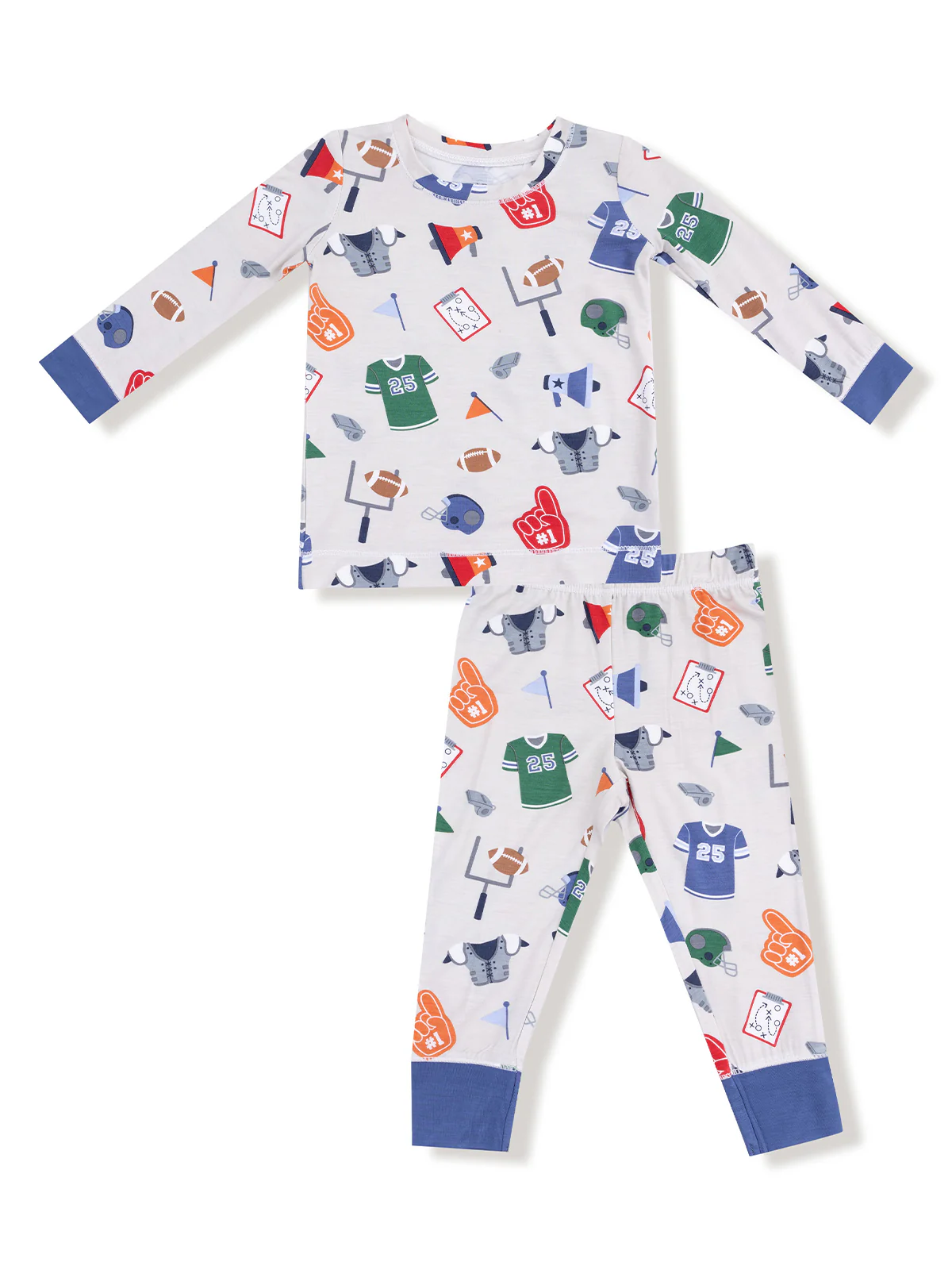 Long Sleeve Loungewear Set, Game Day Grey