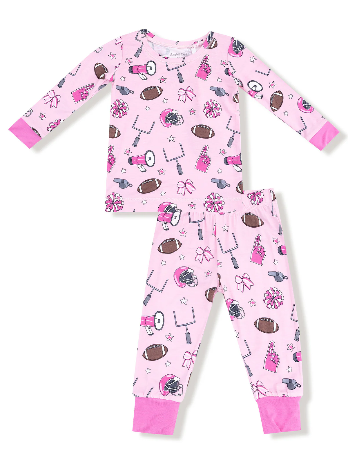 Long Sleeve Loungewear Set, Game Day Pink