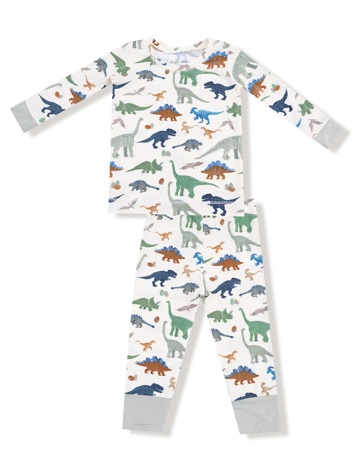 Long Sleeve Loungewear Set, Washy Dinos