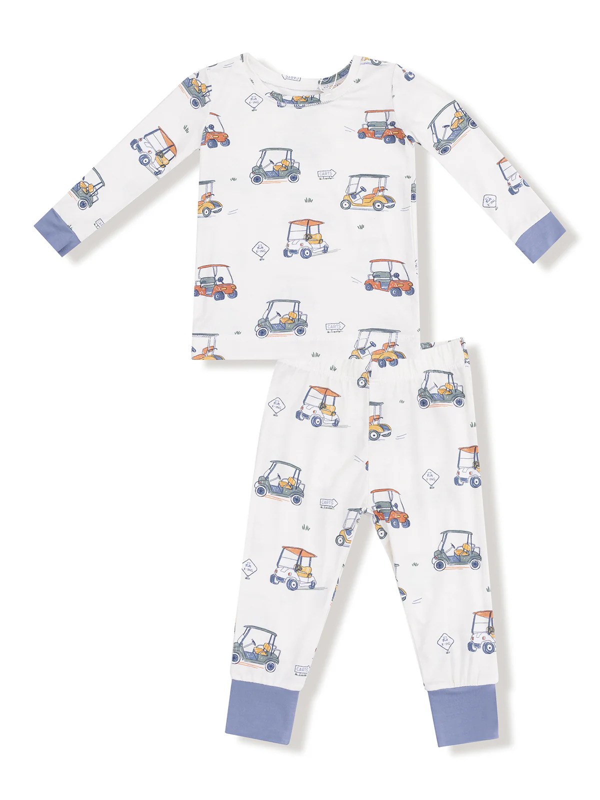 Long Sleeve Loungewear Set, Zooming Golf Carts