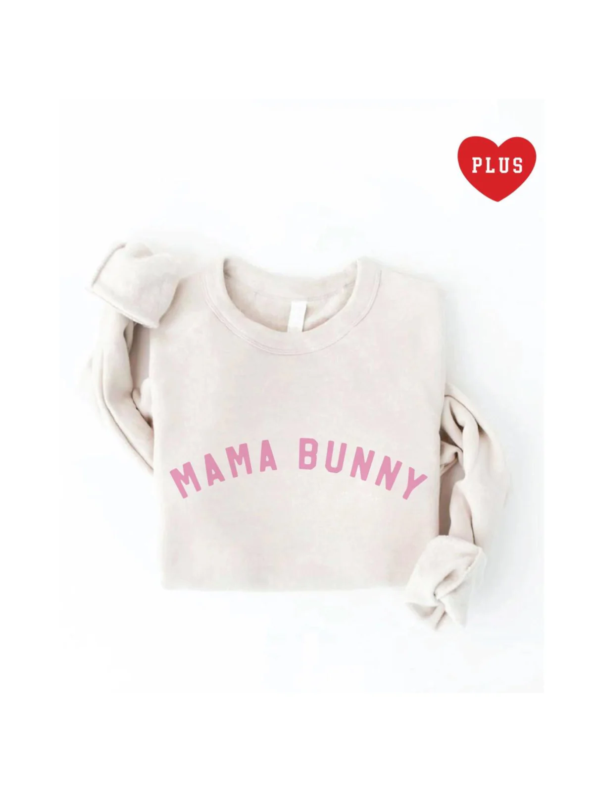 Mama Bunny Arch Women's Graphic Fleece Sweatshirt, Heather Dust - Image 2