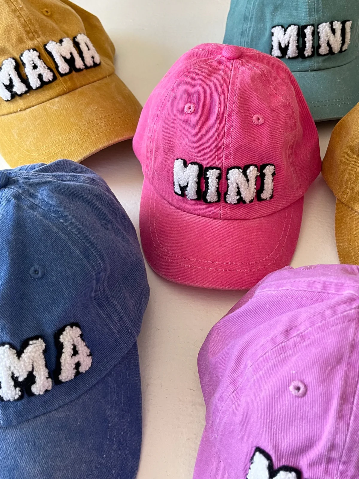MINI Kids Baseball Hat, Vintage Wash Ocean Blue - Image 2