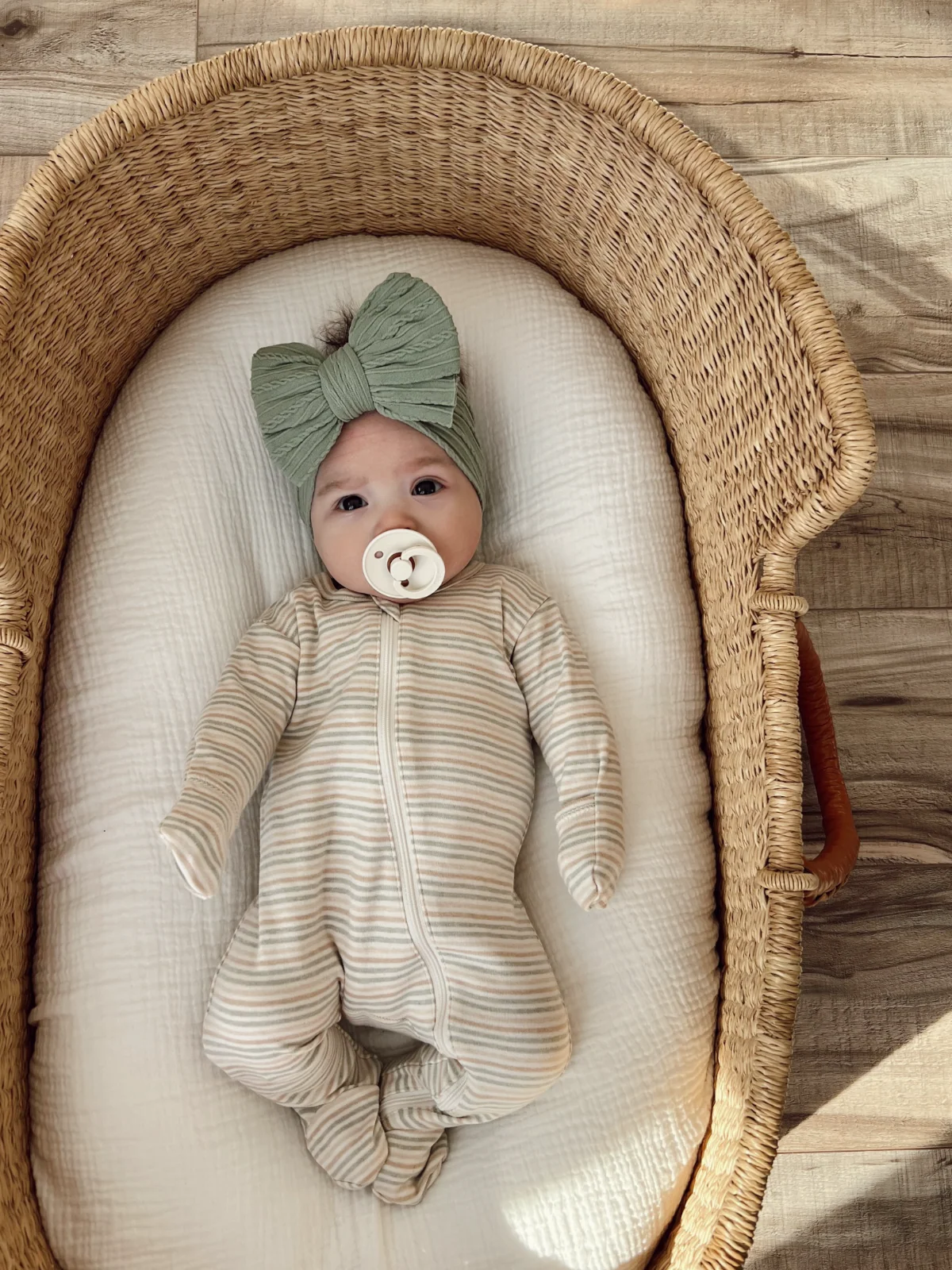 Multi Stripe / Organic 2-Way Zip Footie