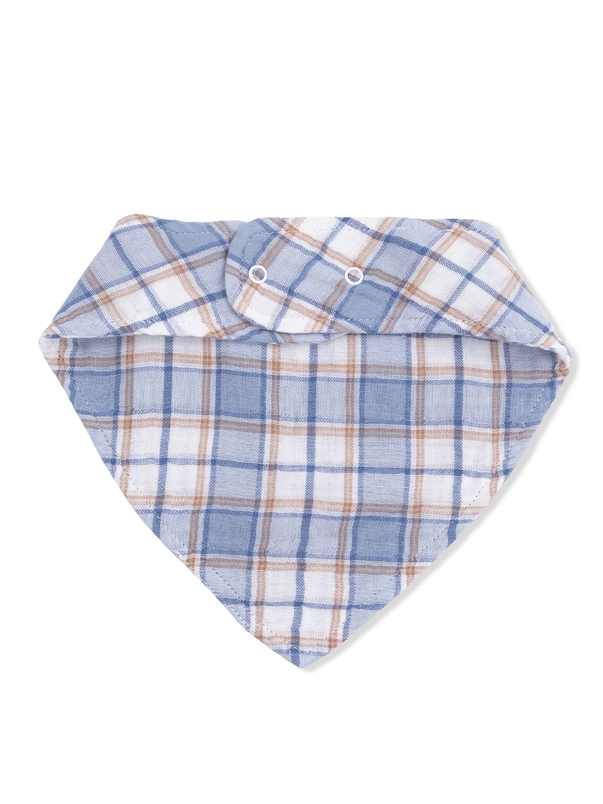 Muslin Bandana Bib, Western Boot Plaid - Image 2
