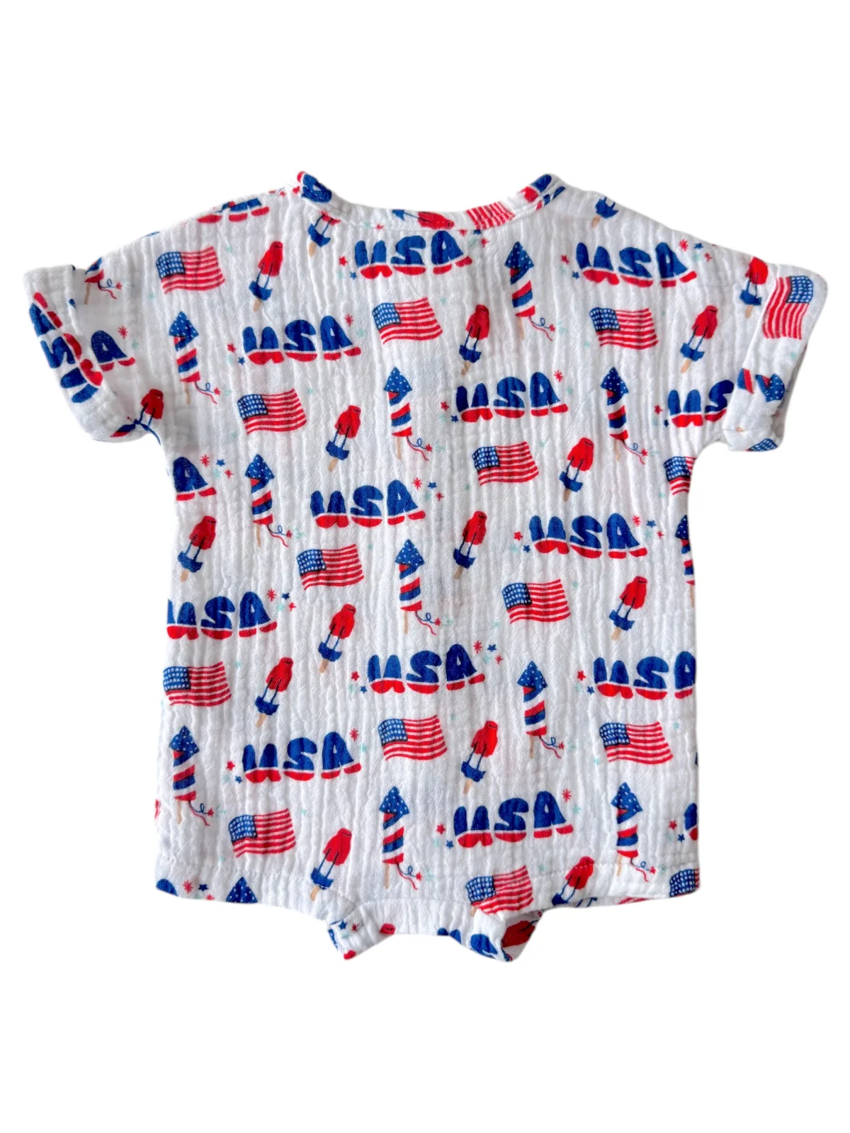 Muslin Henley Shortall, 4th of July - Image 3