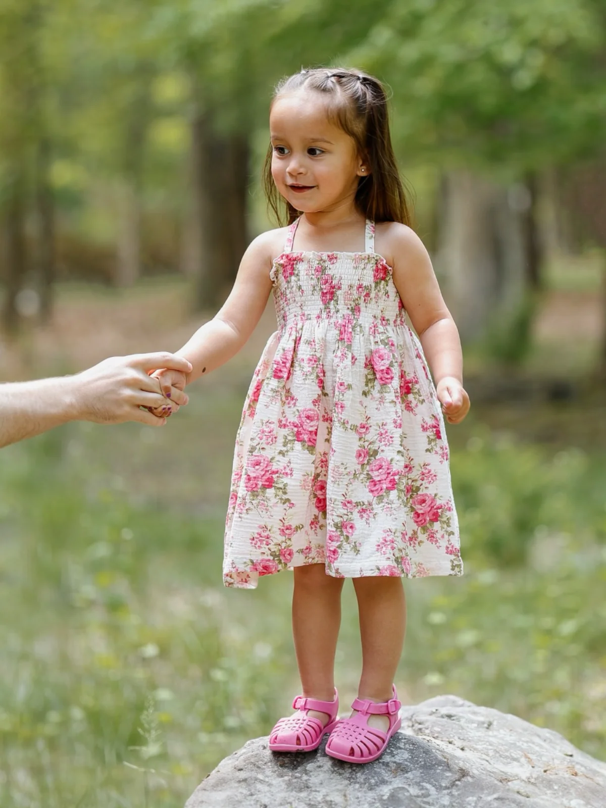 Muslin Smocked Tube Dress, Country Daydream - Image 4
