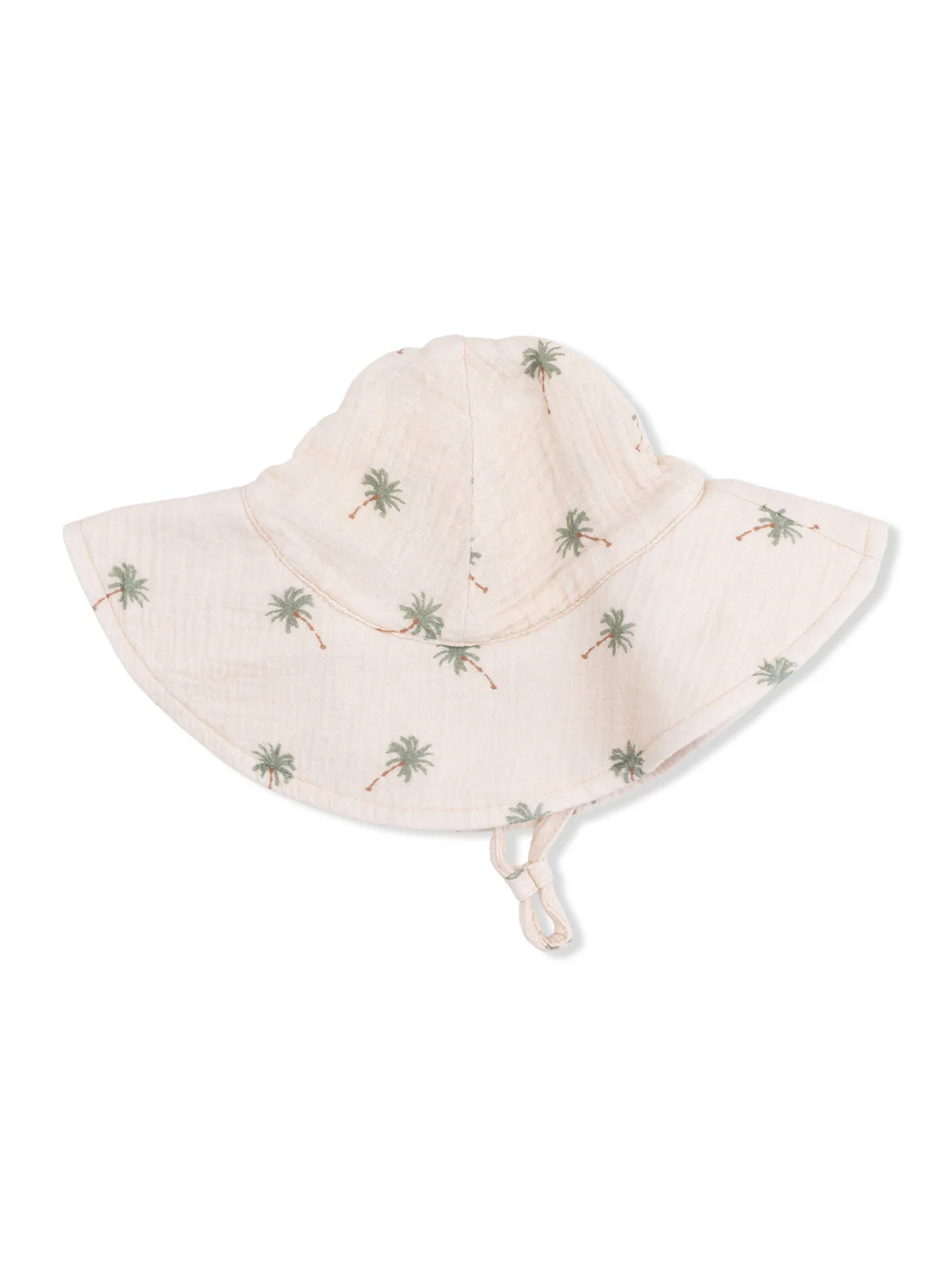 Muslin Wide Brim Sunhat, Palm Trees - Image 2