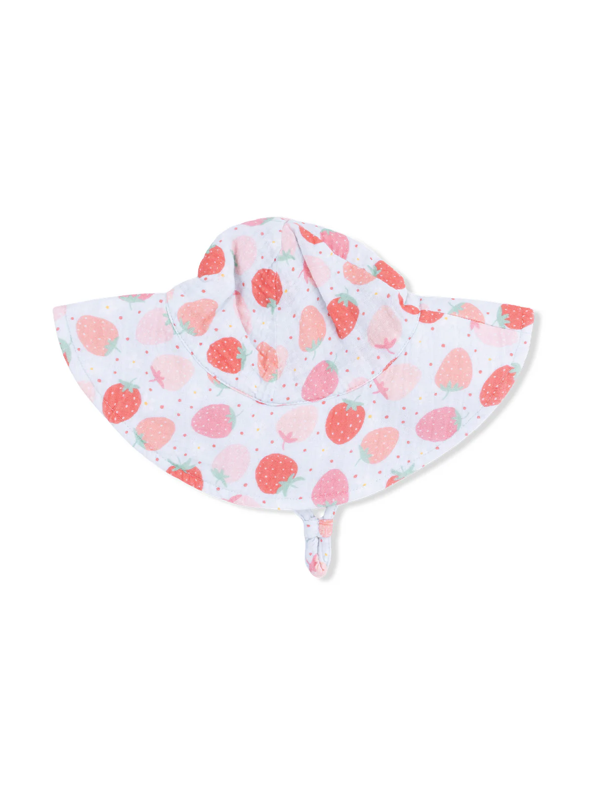 Muslin Wide Brim Sunhat, Strawberry Bliss
