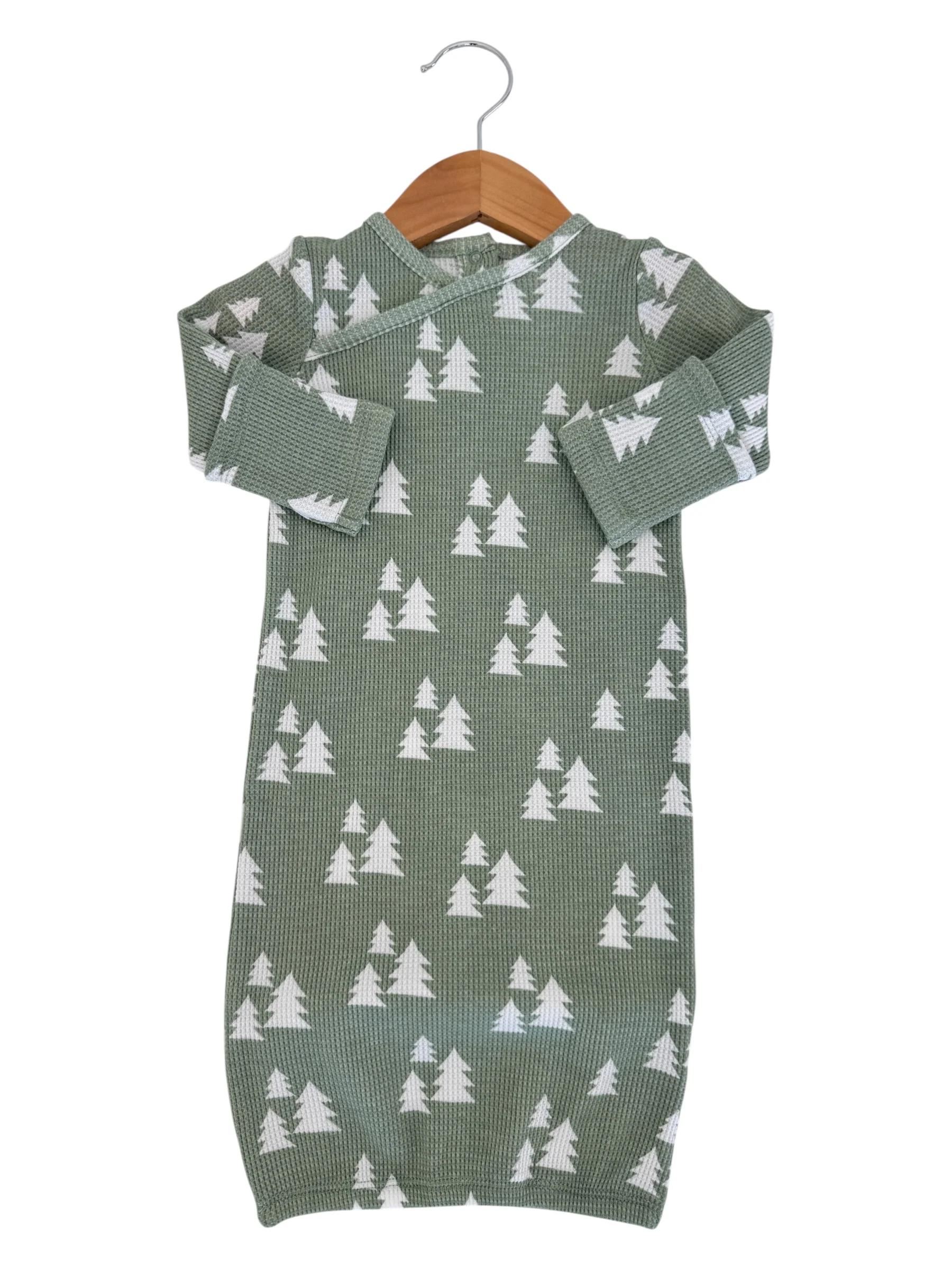 Organic Waffle Gown, Alpine Trees