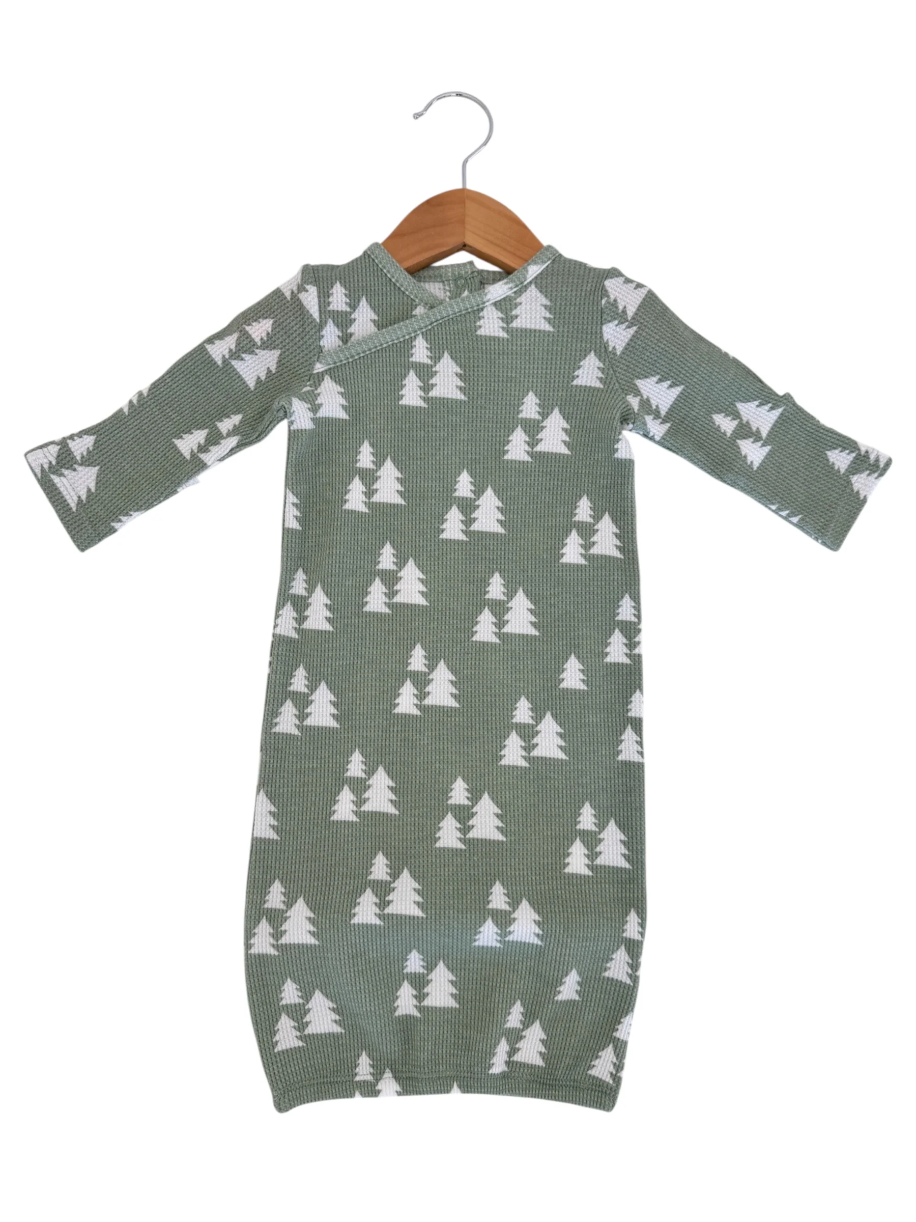 Organic Waffle Gown, Alpine Trees - Image 2