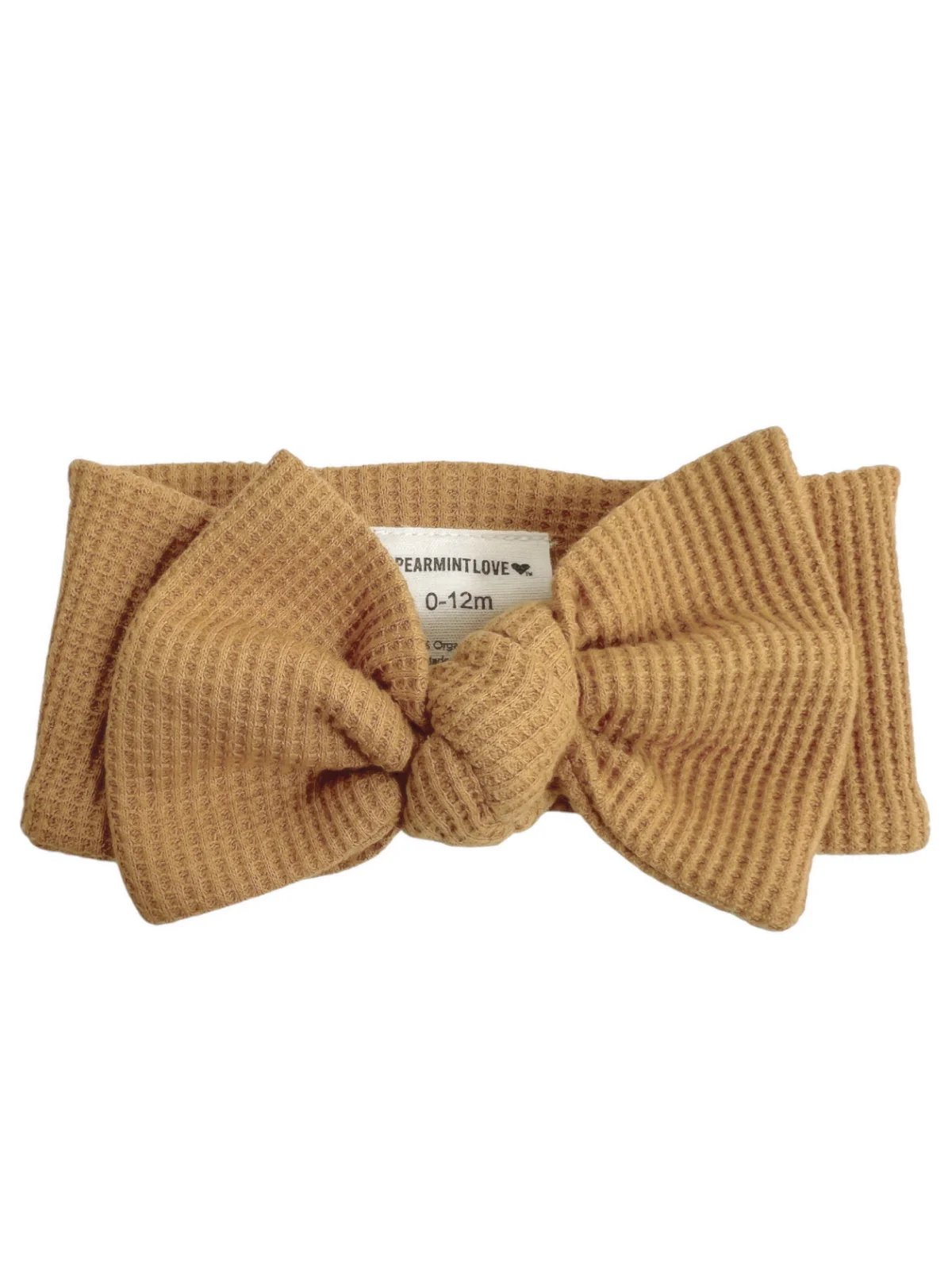 Organic Waffle Knot Bow, Honey