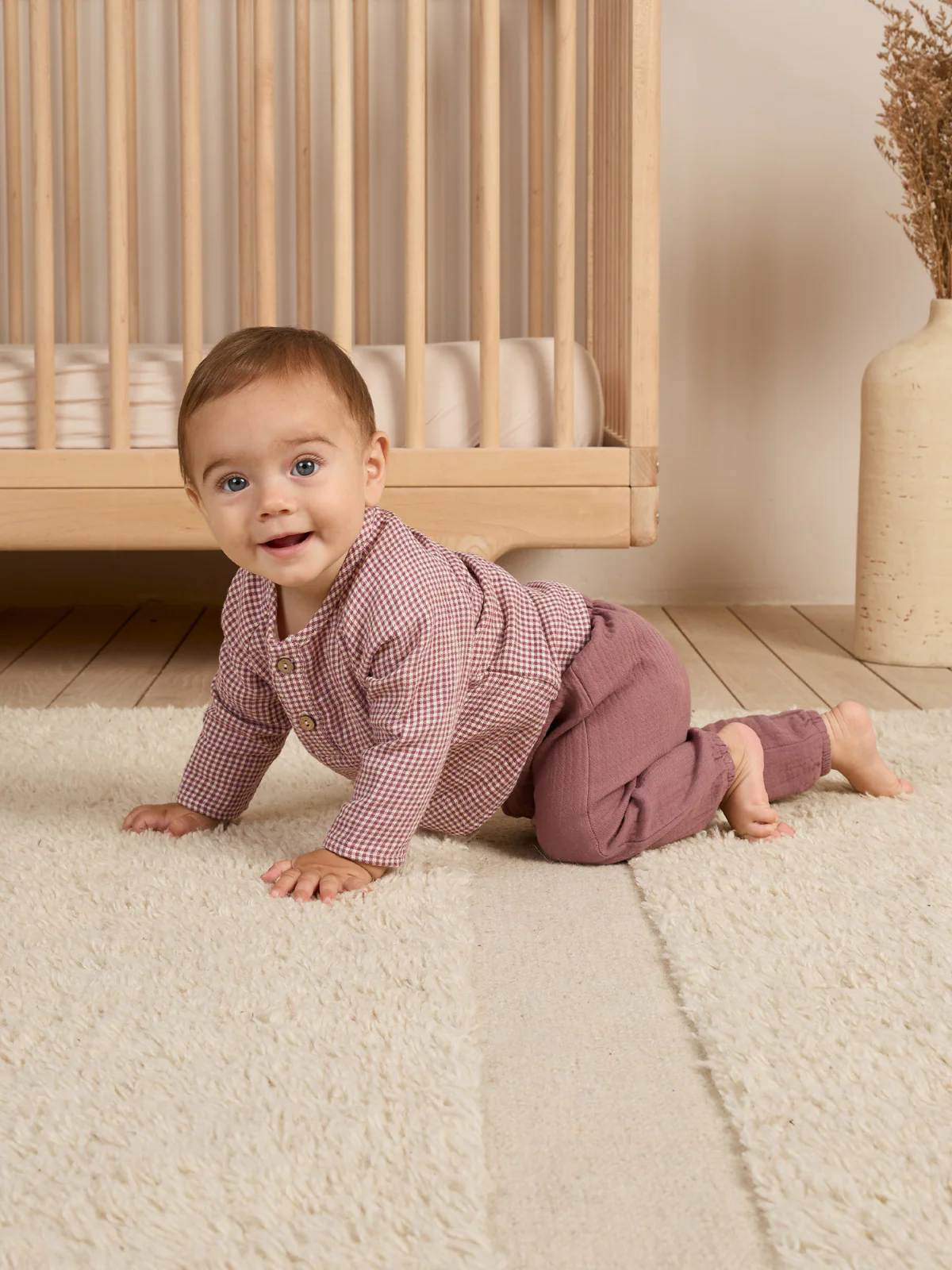 Organic Zion Shirt, Plum Gingham - Image 2