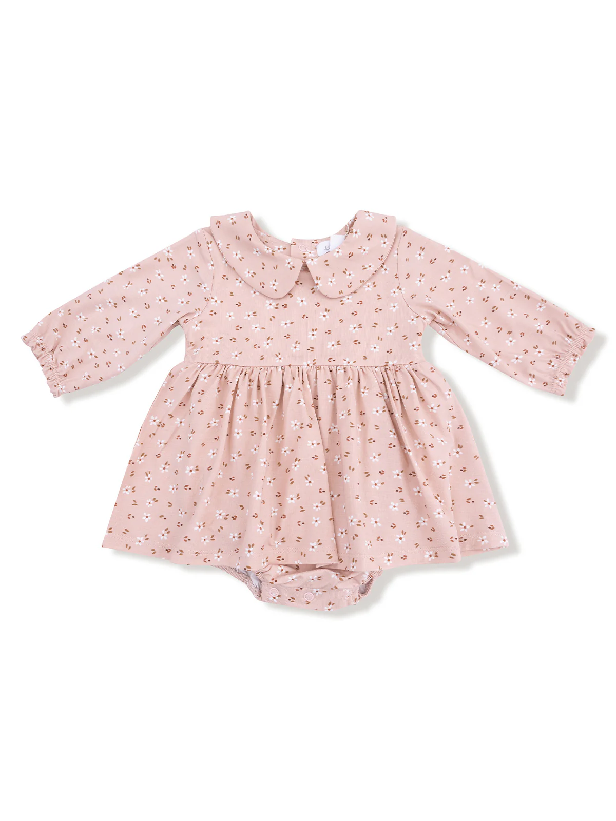 Peter Pan Collar Bubble w/ Skirt, Carrie Floral Pink