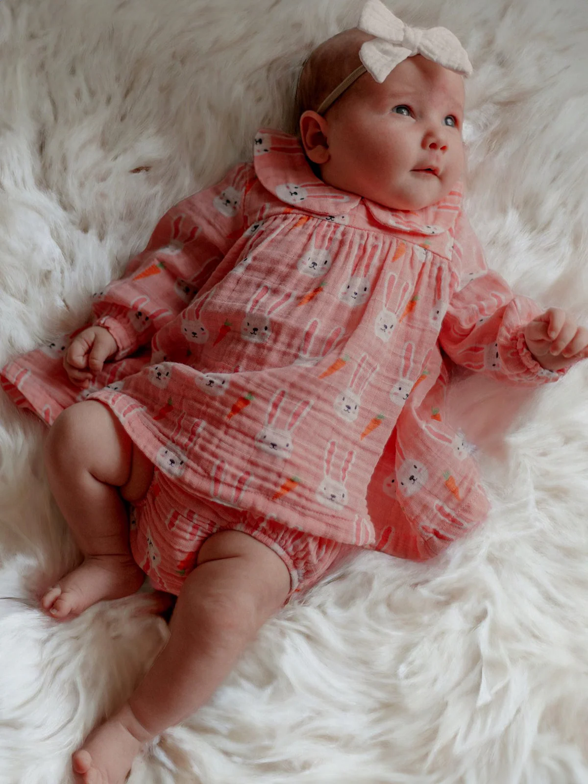 Peter Pan Collar Dress & Bloomer, Sister Bunny - Image 3