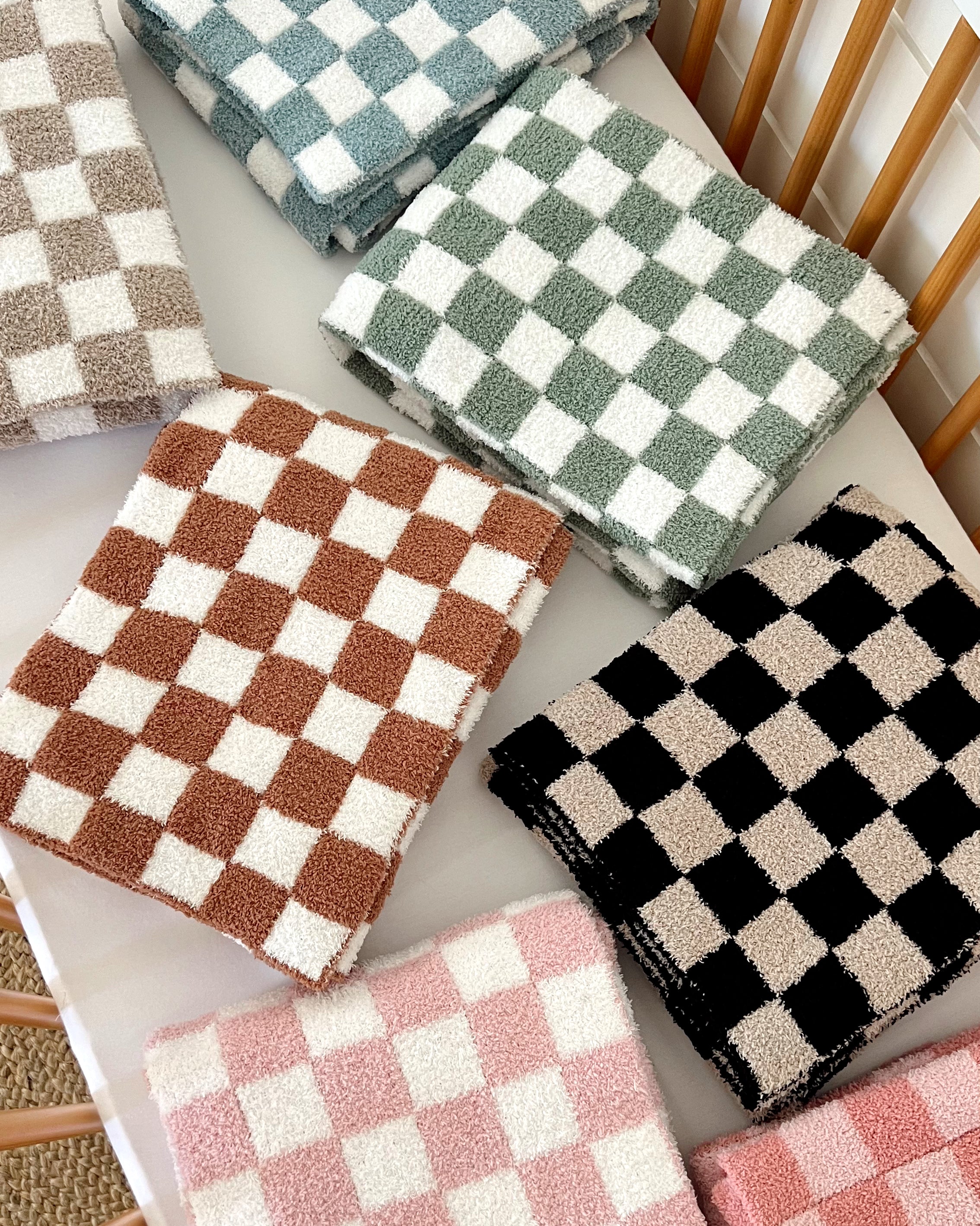 Phufy® Bliss Checkerboard Blanket, Sage - Image 2