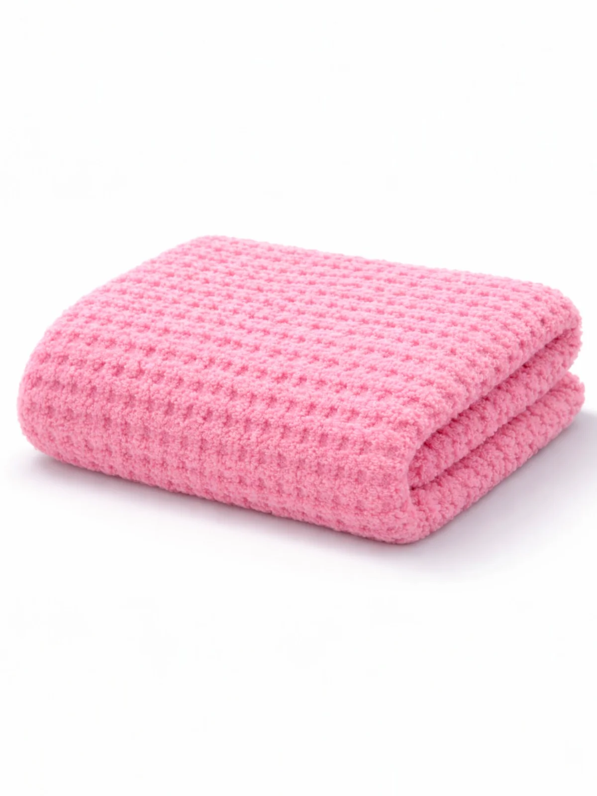 Phufy® Bliss Waffle Blanket, Cotton Candy Pink