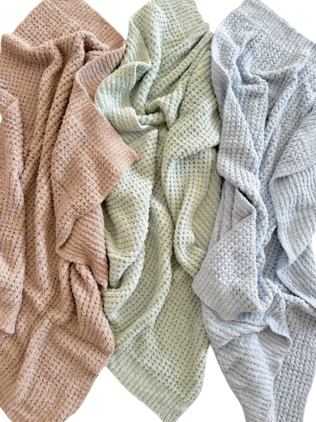 Phufy® Bliss Waffle Blanket, Mist Green - Image 2