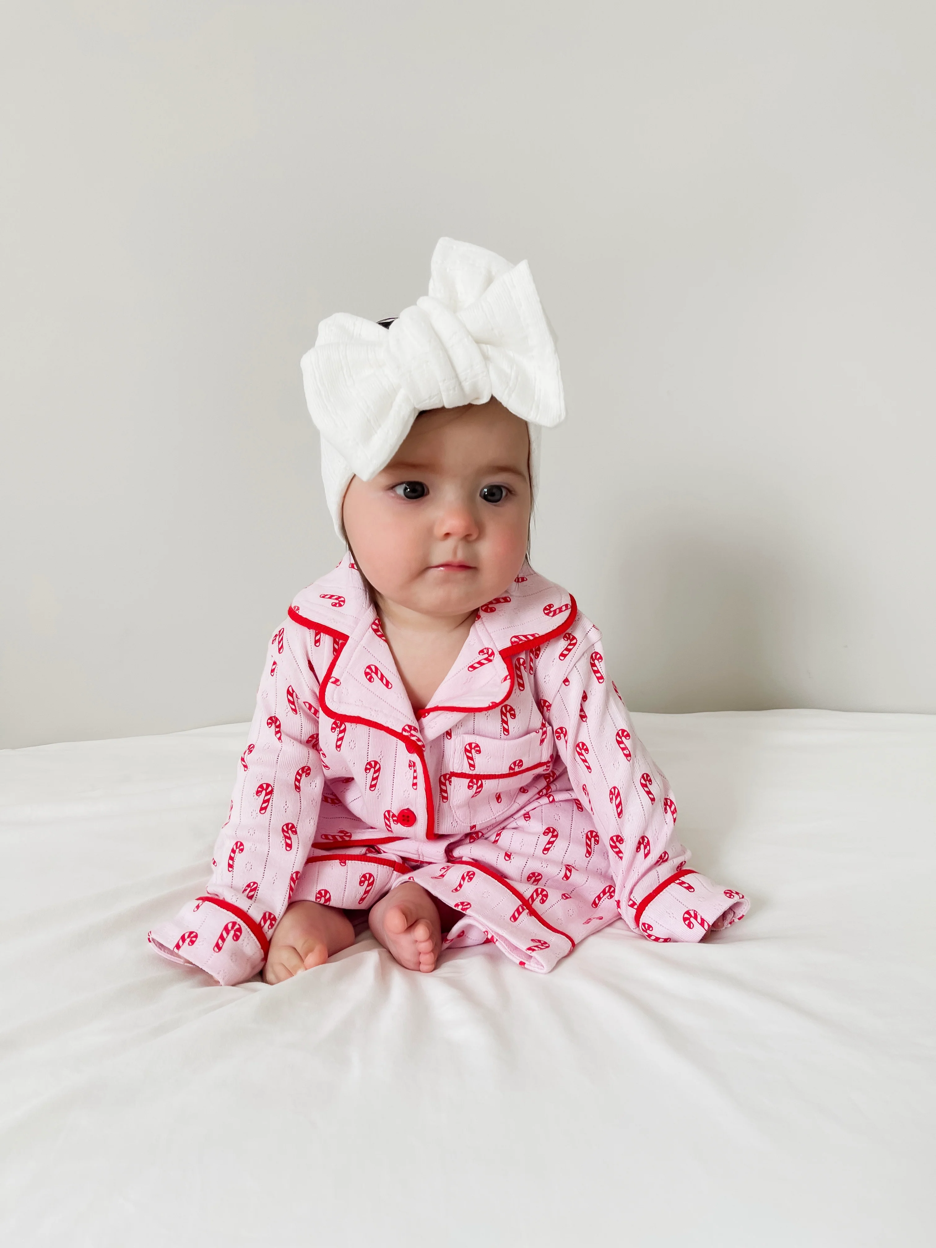 Pink Candy Cane / Organic Pointelle Lounge Set - Image 11