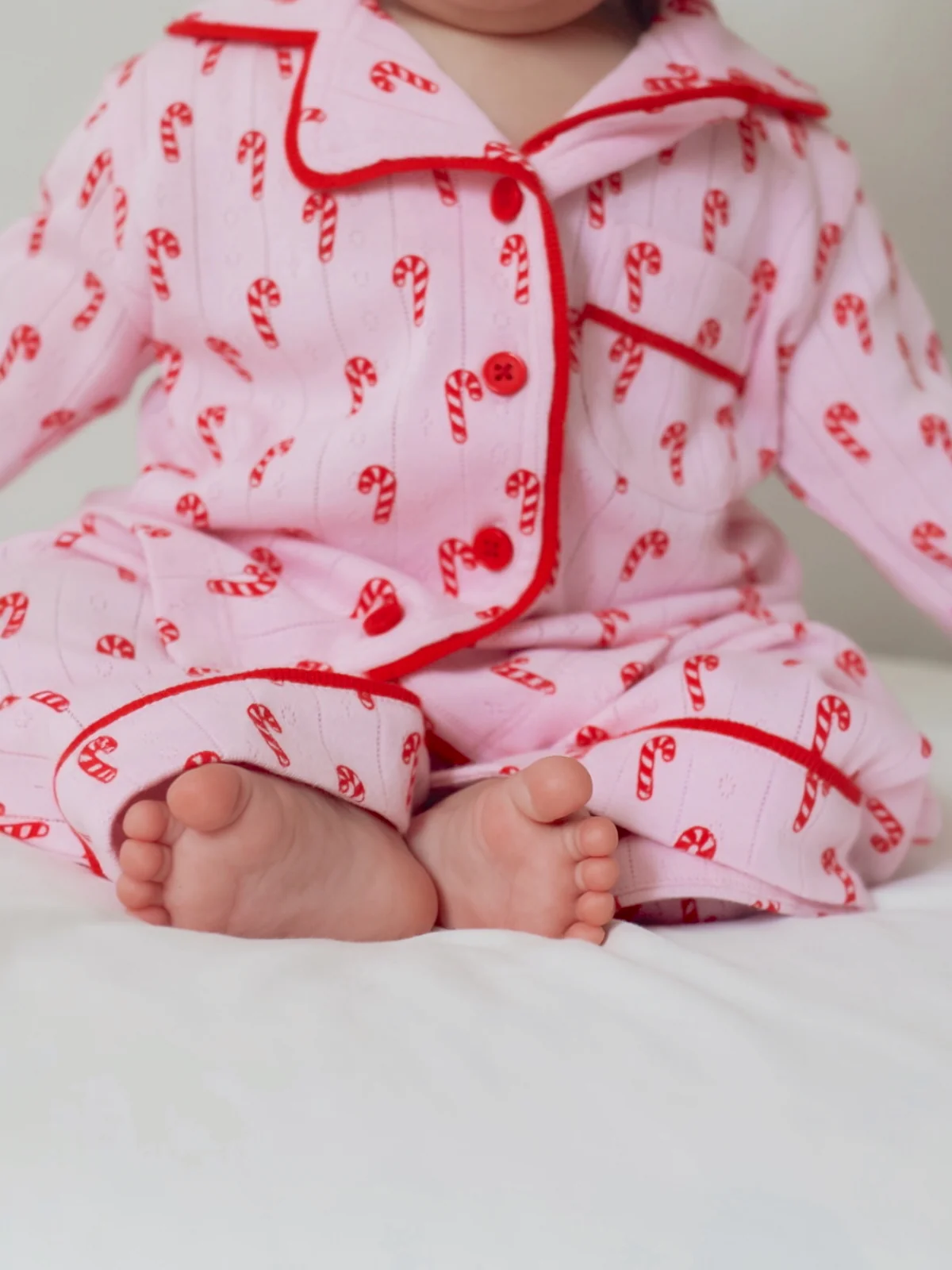 Pink Candy Cane / Organic Pointelle Lounge Set - Image 9