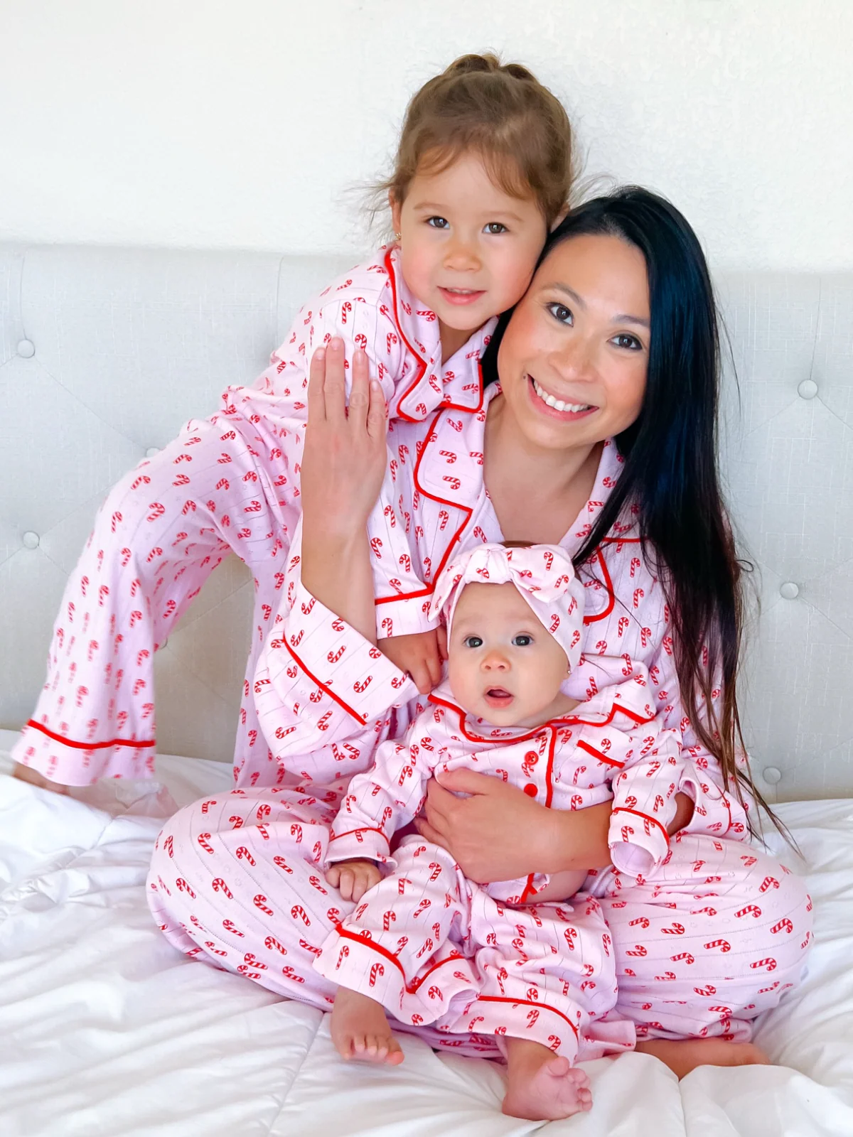 Pink Candy Cane / Organic Pointelle Women's Lounge Set