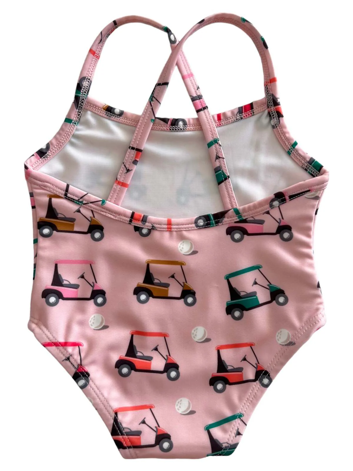 Pink Golf Cart / Marina Swimsuit / UPF 50+ - Image 2