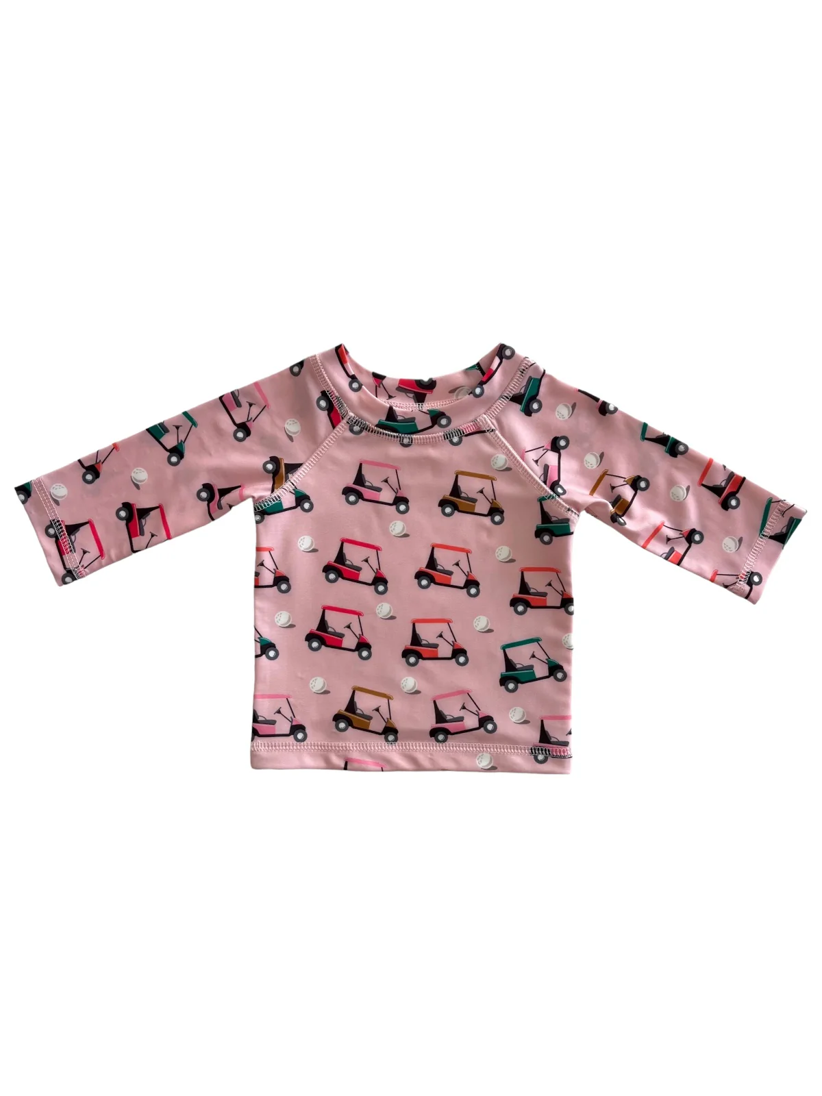Pink Golf Cart / Maui Rashguard / UPF 50+ - Image 2