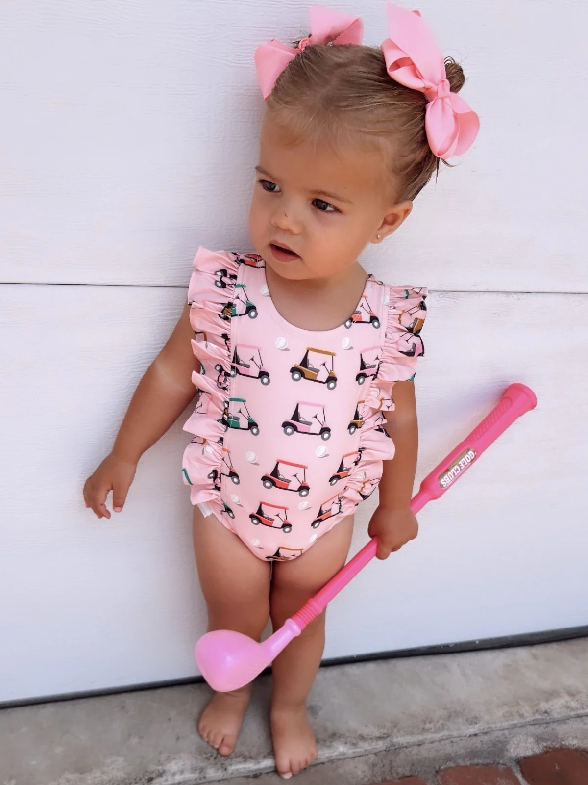 Pink Golf Cart / Monaco Swimsuit / UPF 50+ - Image 3