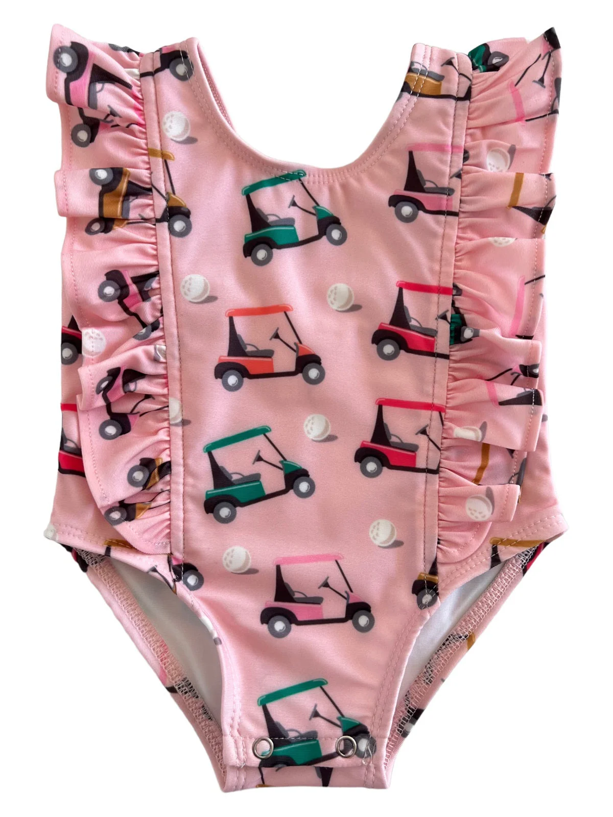 Pink Golf Cart / Monaco Swimsuit / UPF 50+ - Image 4