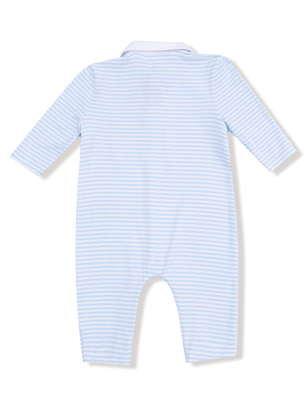 Polo Romper, Baby Golf Carts Blue Stripe - Image 2