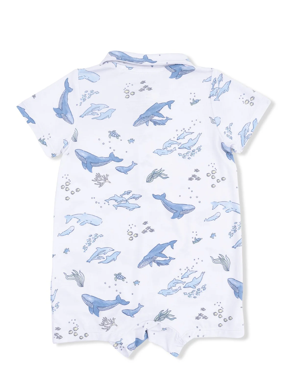 Polo Shortie, Watercolor Blue Whales - Image 2