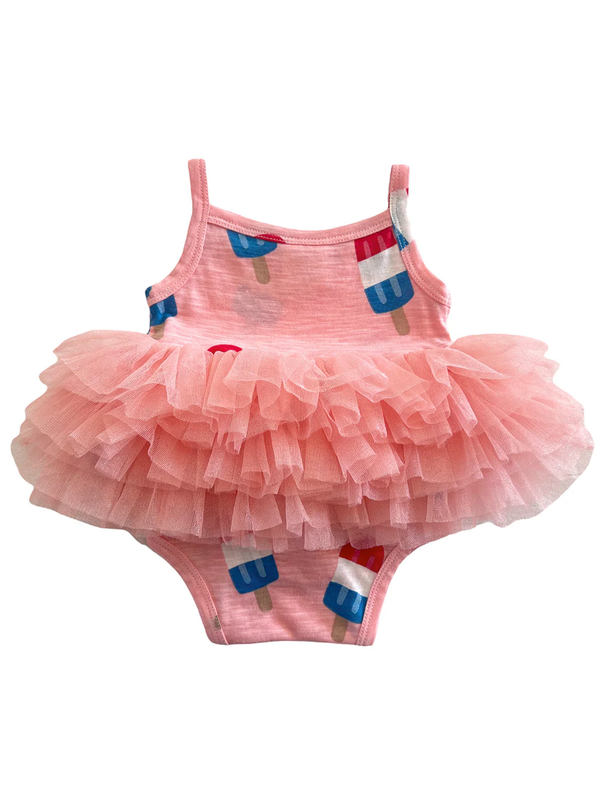 Popsicle Pink / Organic Tutu Bodysuit - Image 3