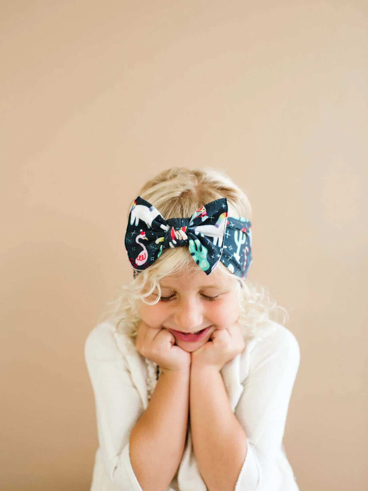 Printed Knot Bow, Holiday Bash - Image 2