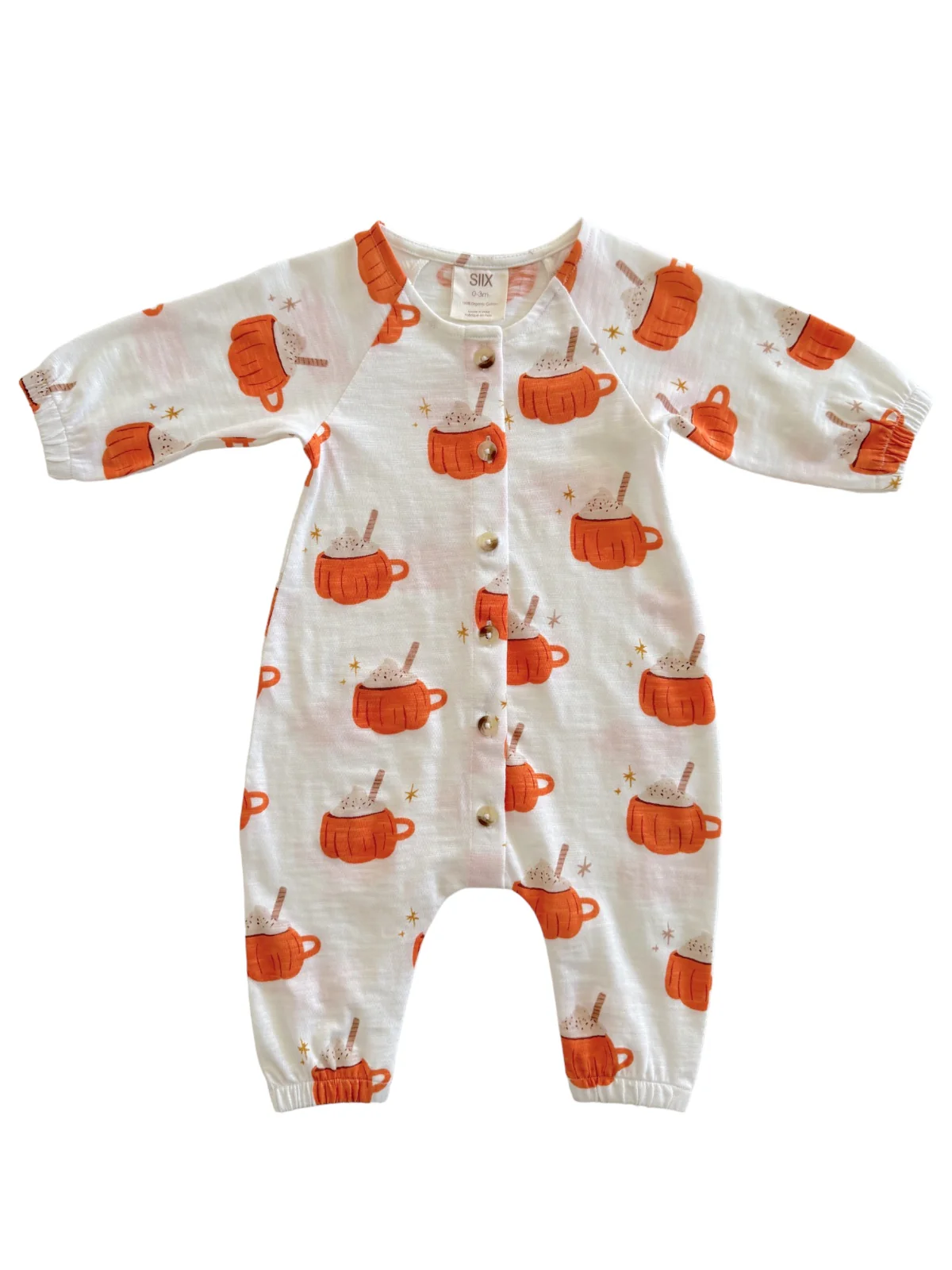 Pumpkin Mug / Organic Long Sleeve Bay Jumpsuit - Image 2