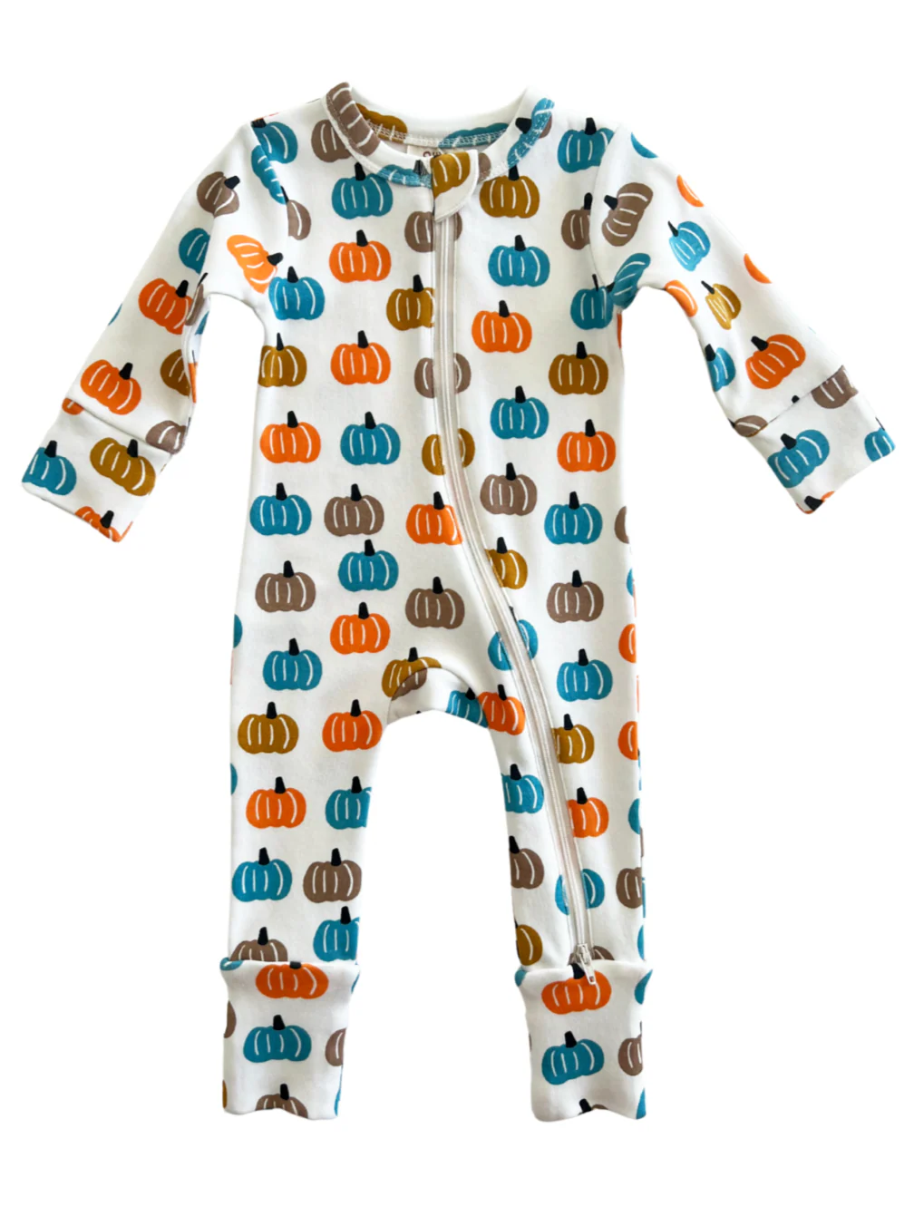 Pumpkin Patch / Organic 2-Way Zip Romper - Image 2