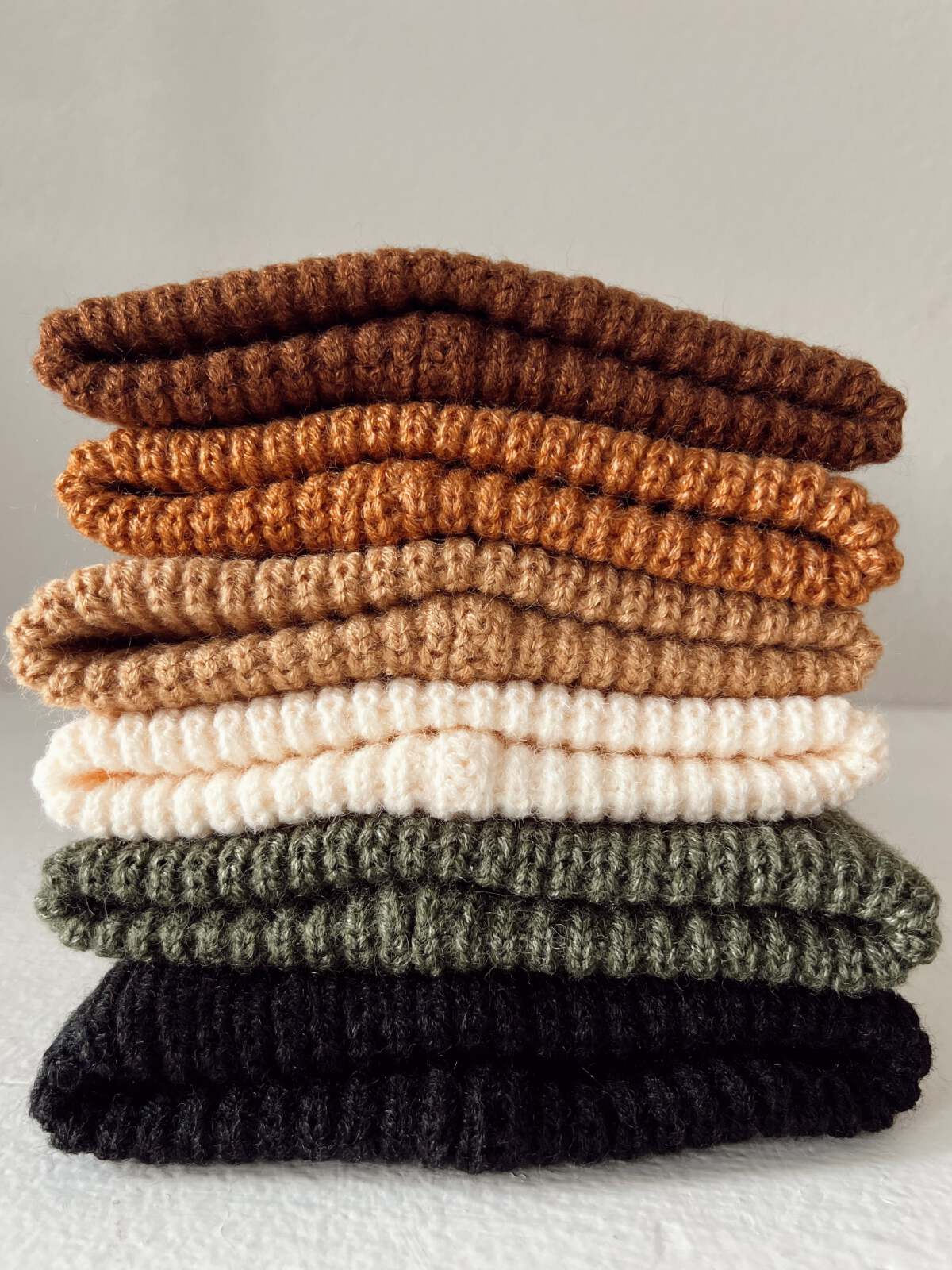 Rib Knit Fur Pom Hat, Saddle - Image 6