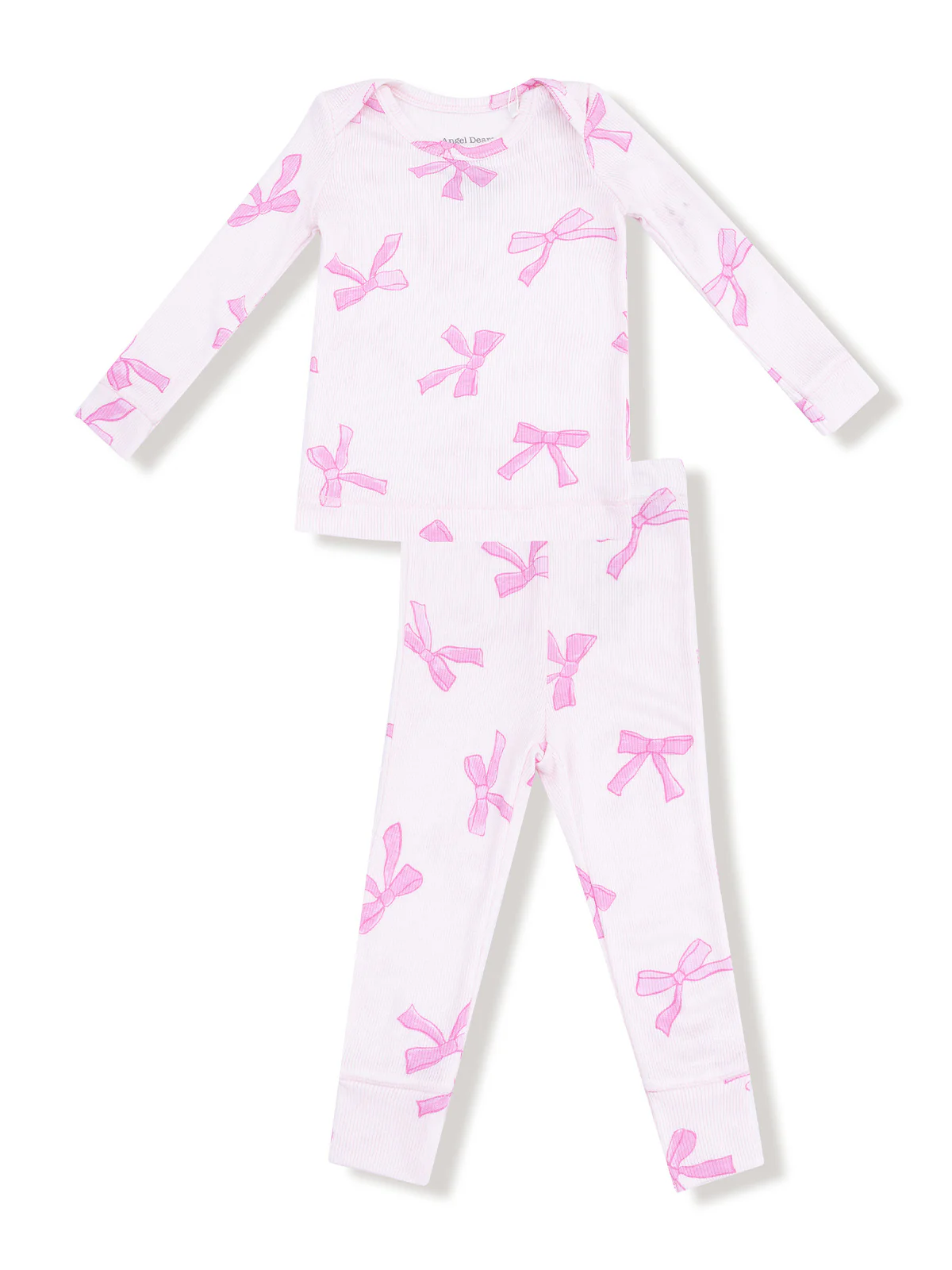 Ribbed Loungewear Set, Pretty Bows