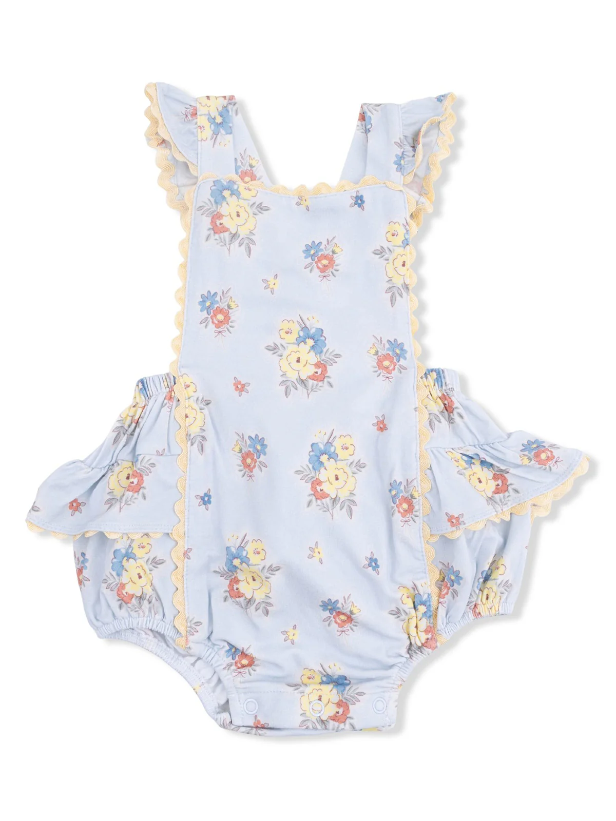 Ric Rac Ruffle Sunsuit, Country Stitch Floral