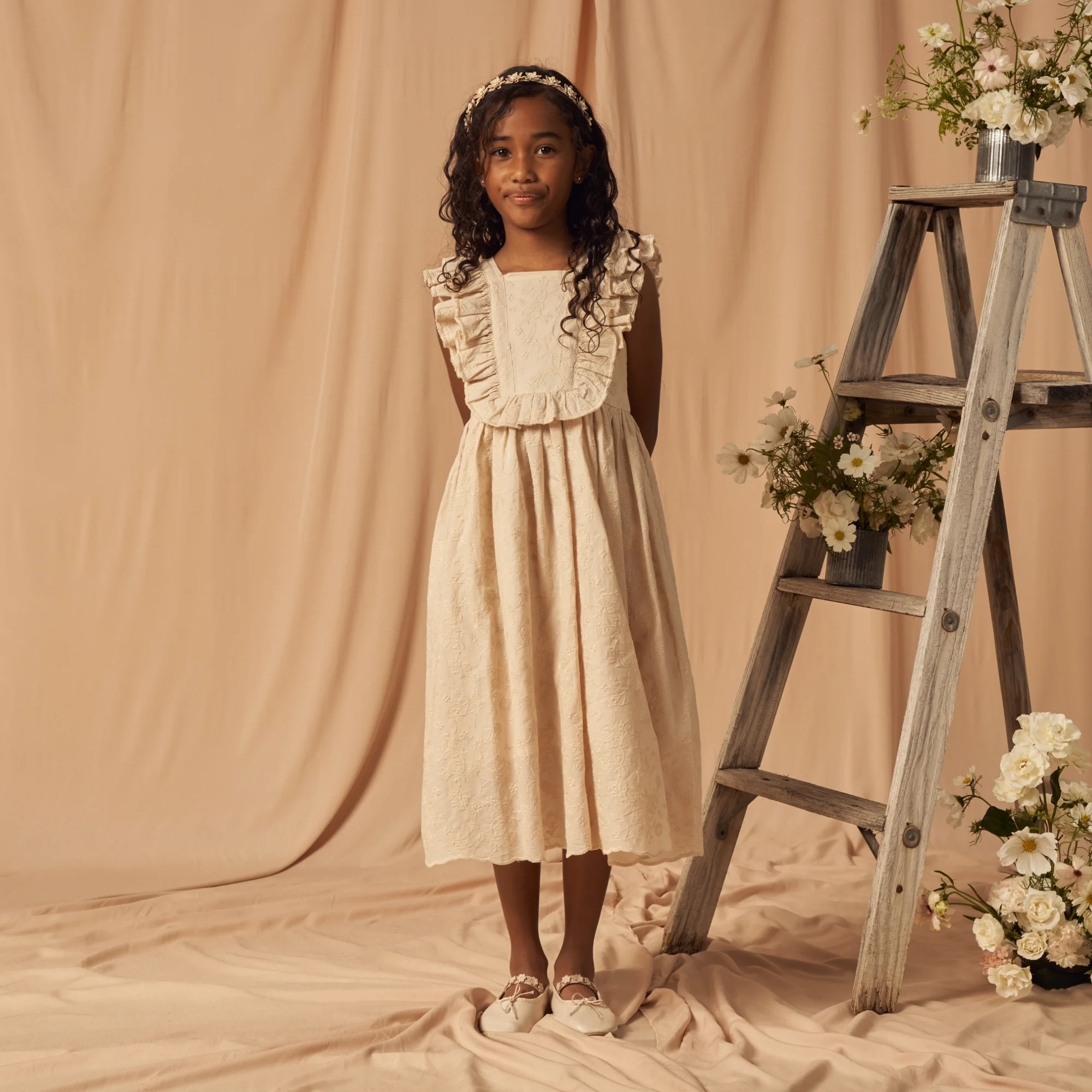 Rosemary Dress, Champagne - Image 3