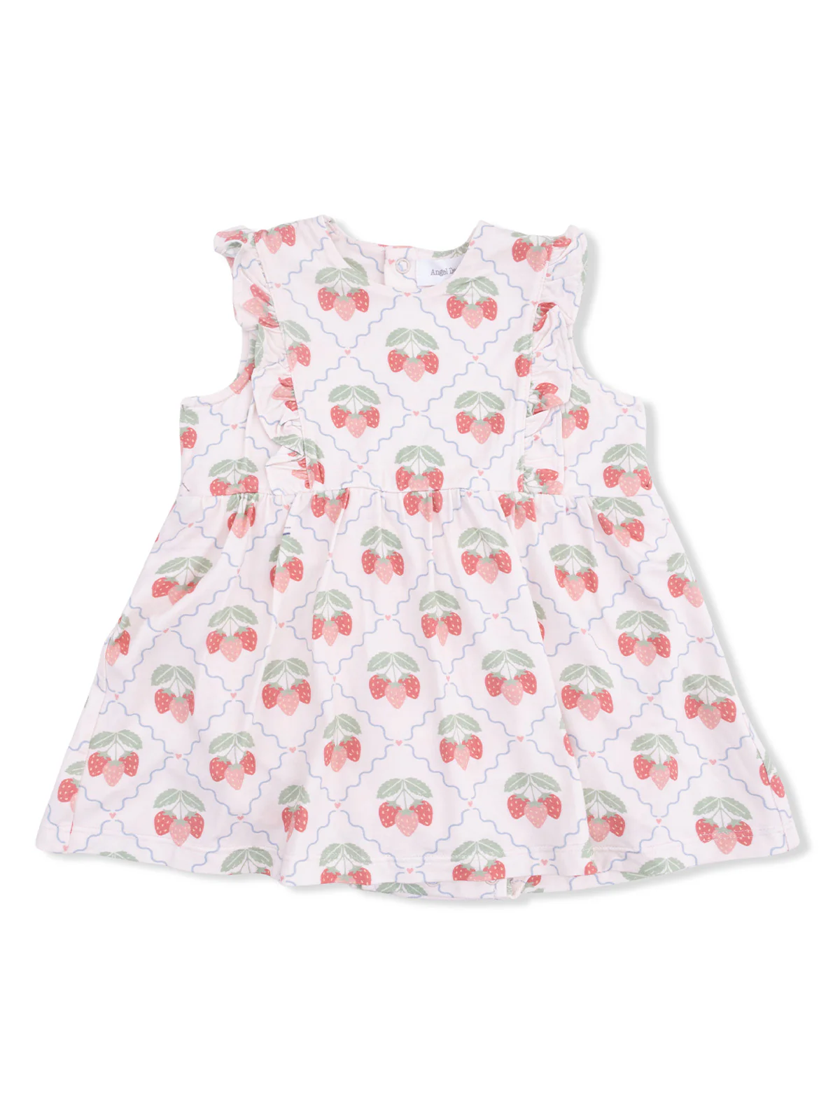 Ruffle Bodysuit Dress, Sweet Strawberries