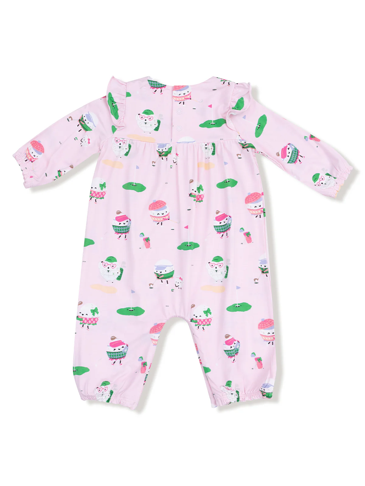Ruffle Sleeve Romper, Golf Pros Pink - Image 2